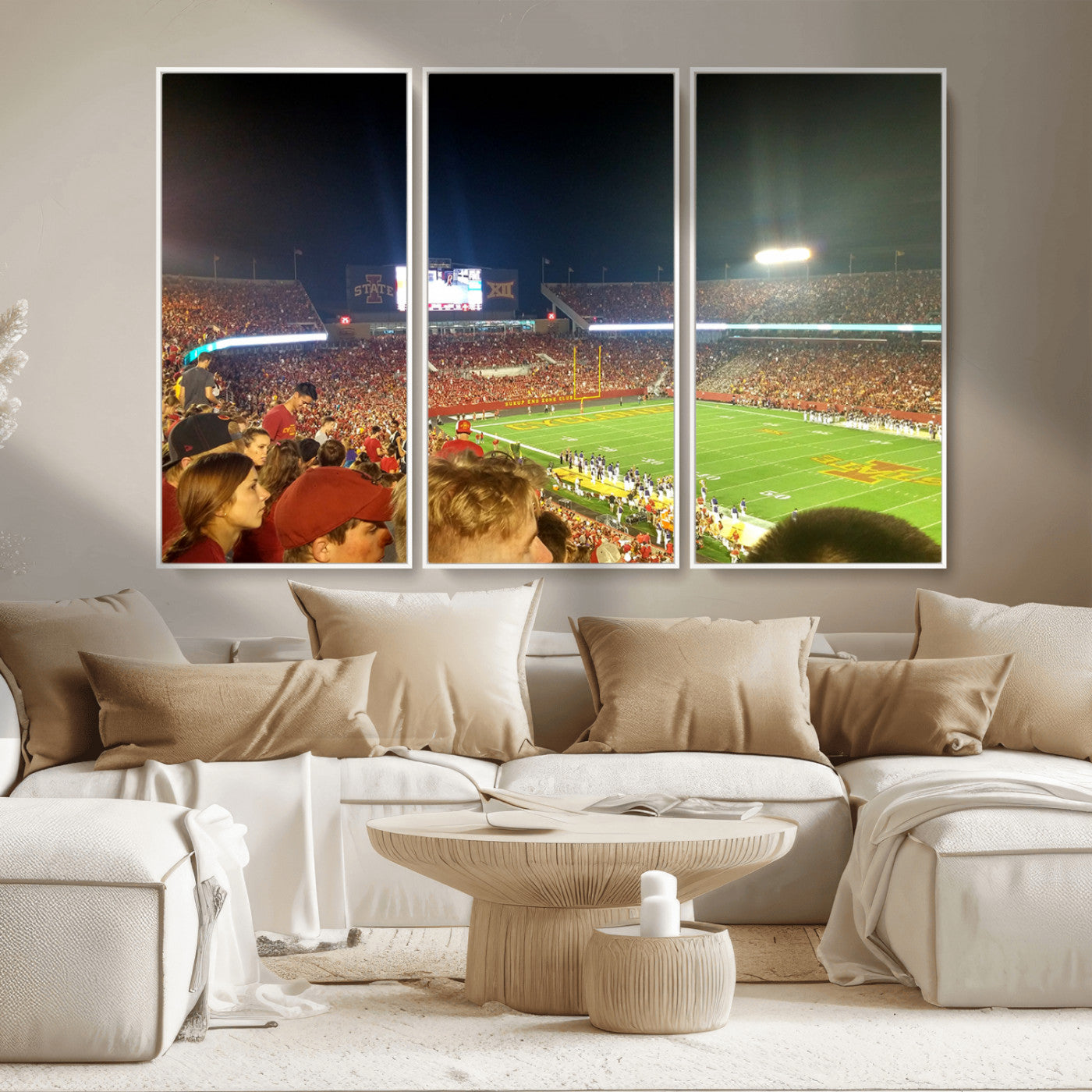 MGV-FC-48X32-3P - Iowa State University Cyclones Art Print, Football Team Print - Jack Trice Stadium Ames Wall Art