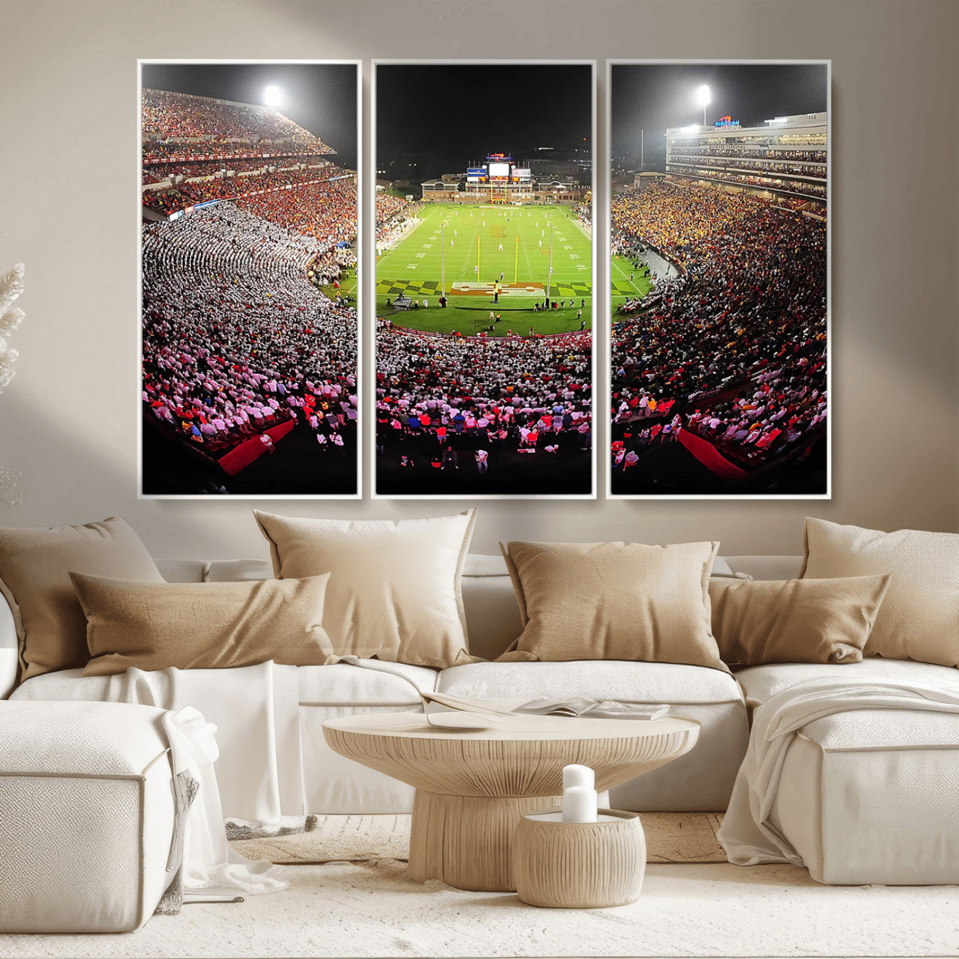MGV-FC-48X32-3P - University of Maryland Terrapins Football Team Print - College Park SECU Stadium Wall Art Canvas