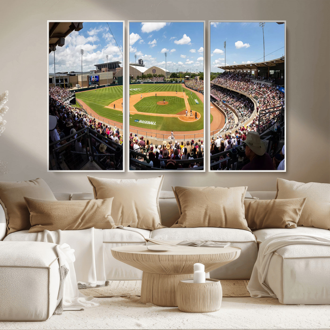 MGV-FC-48X32-3P - The Texas A&M University Aggies Athletics Team Print - College Station Kyle Field Wall Art Canvas