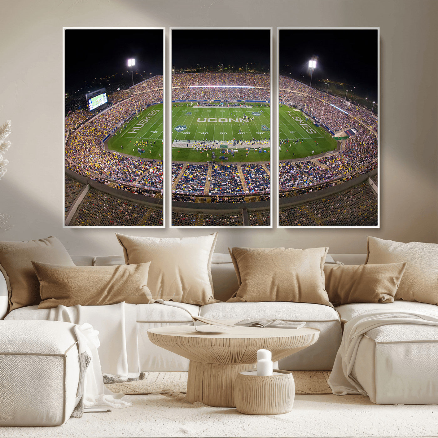 MGV-FC-48X32-3P - The University of Connecticut UCONN Huskies Football Team Print - East Hartford Pratt & Whitney