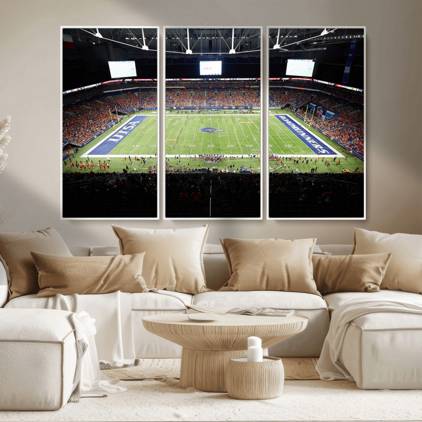 MGV-FC-48X32-3P - The University of Texas at San Antonio Roadrunners Football Team Print - San Antonio Alamodome Wall