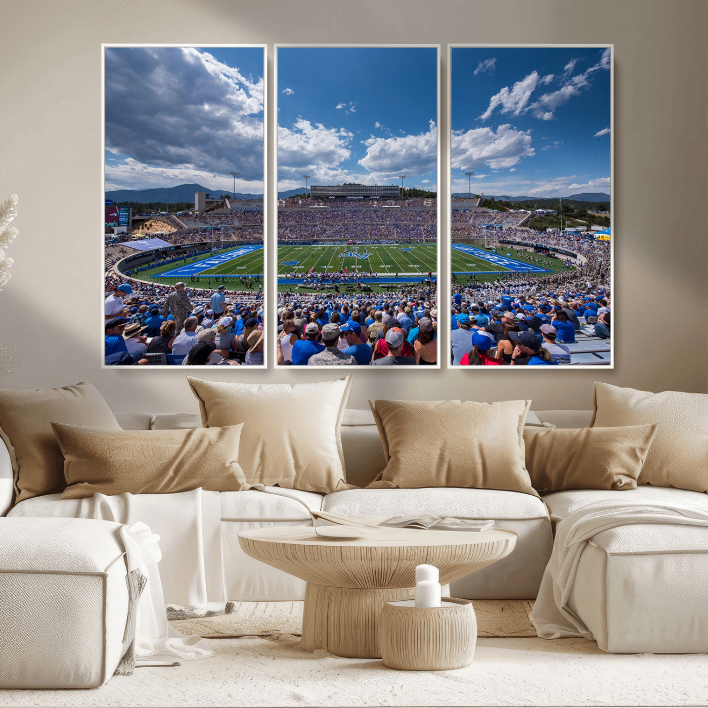 MGV-FC-48X32-3P - Air Force Falcons Football Team Print - Colorado Springs Falcon Stadium Wall Art Canvas Print