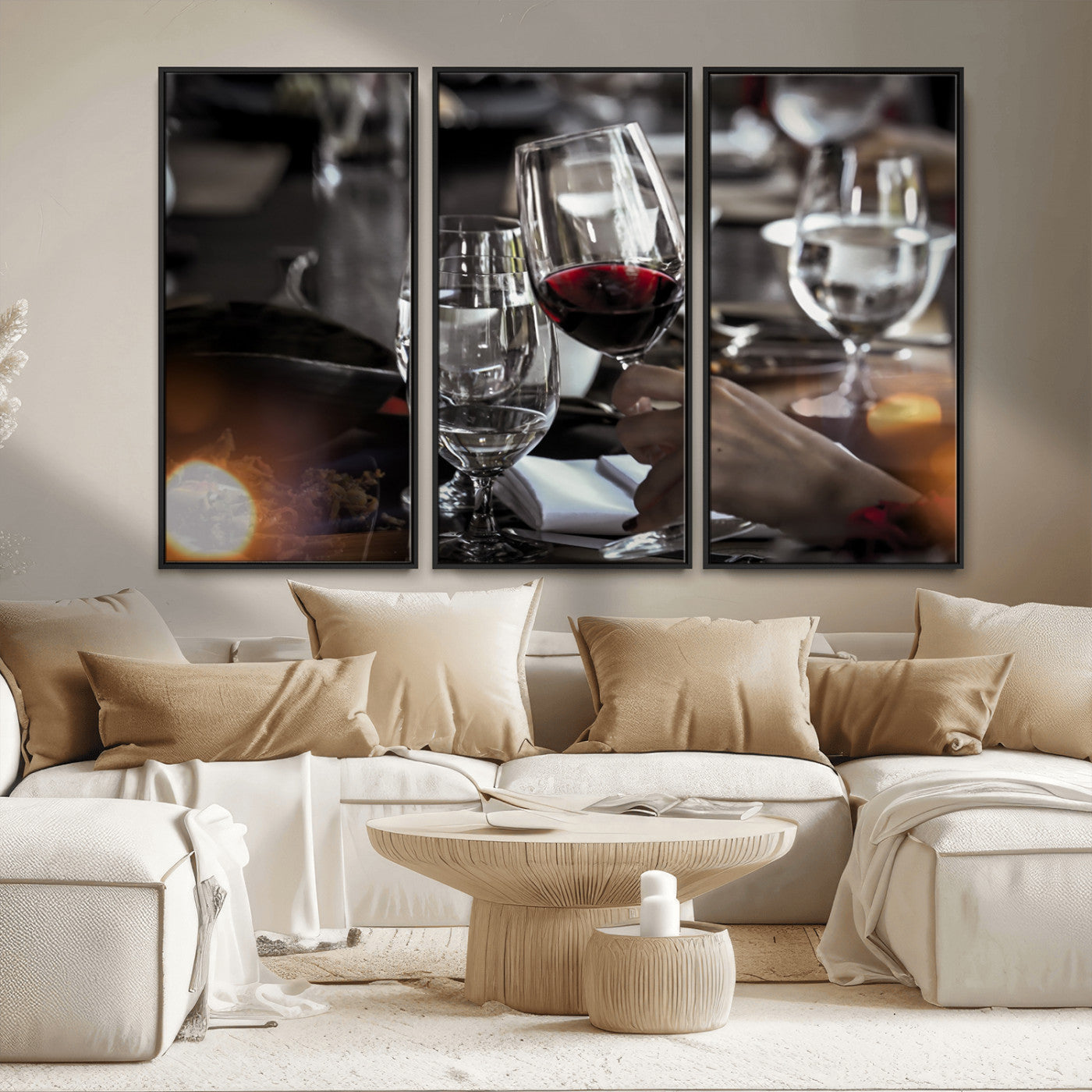 MGV-FC-48X32-3P - Red Wine and Glass Canvas Print