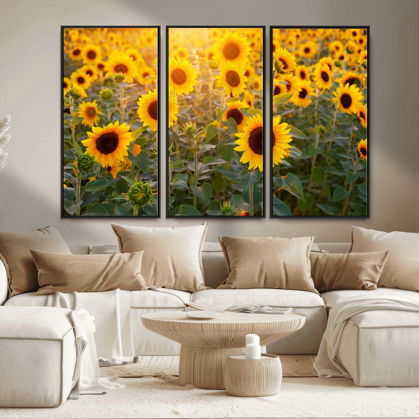 MGV-FC-48X32-3P - Sunflower Sunshine Wall Art Canvas Print