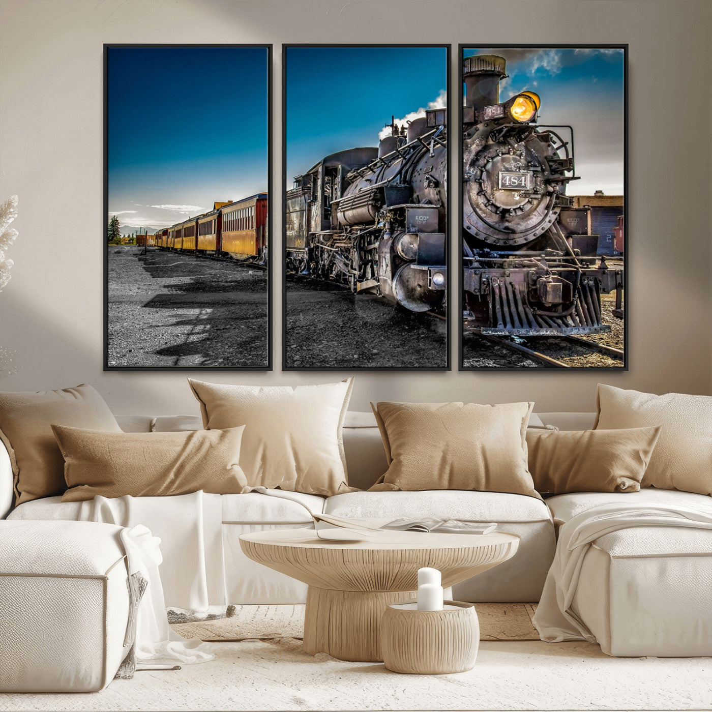 MGV-FC-48X32-3P - Train Wall Art Canvas Print