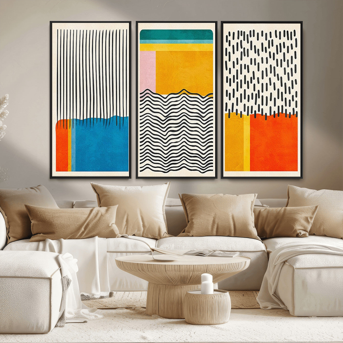 MGV-FC-48X32-3P - Canvas Print Wall Art Abstract Illustrs Art Boho