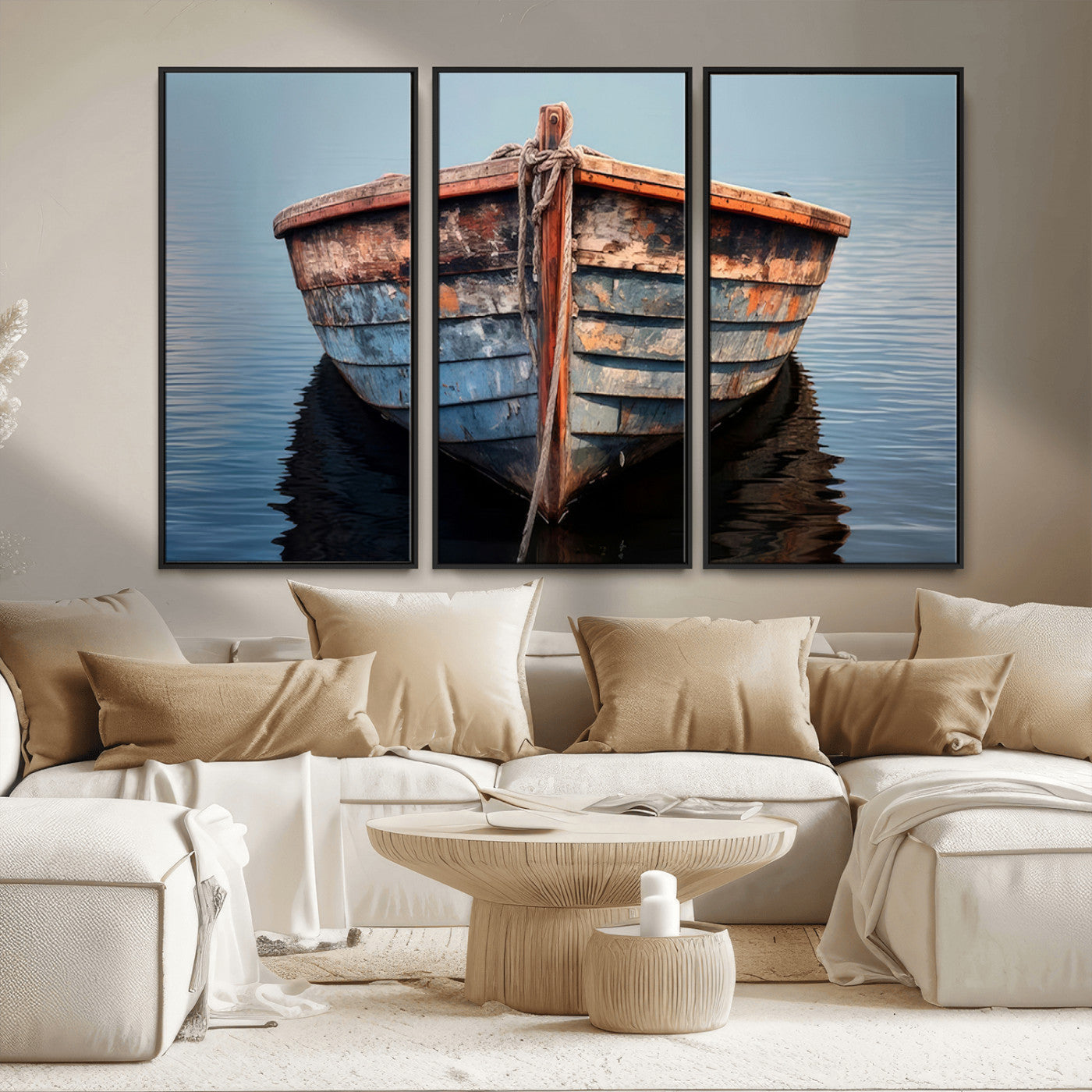 MGV-FC-48X32-3P - Stunning Vintage Boat Canvas Print | Nautical Wall