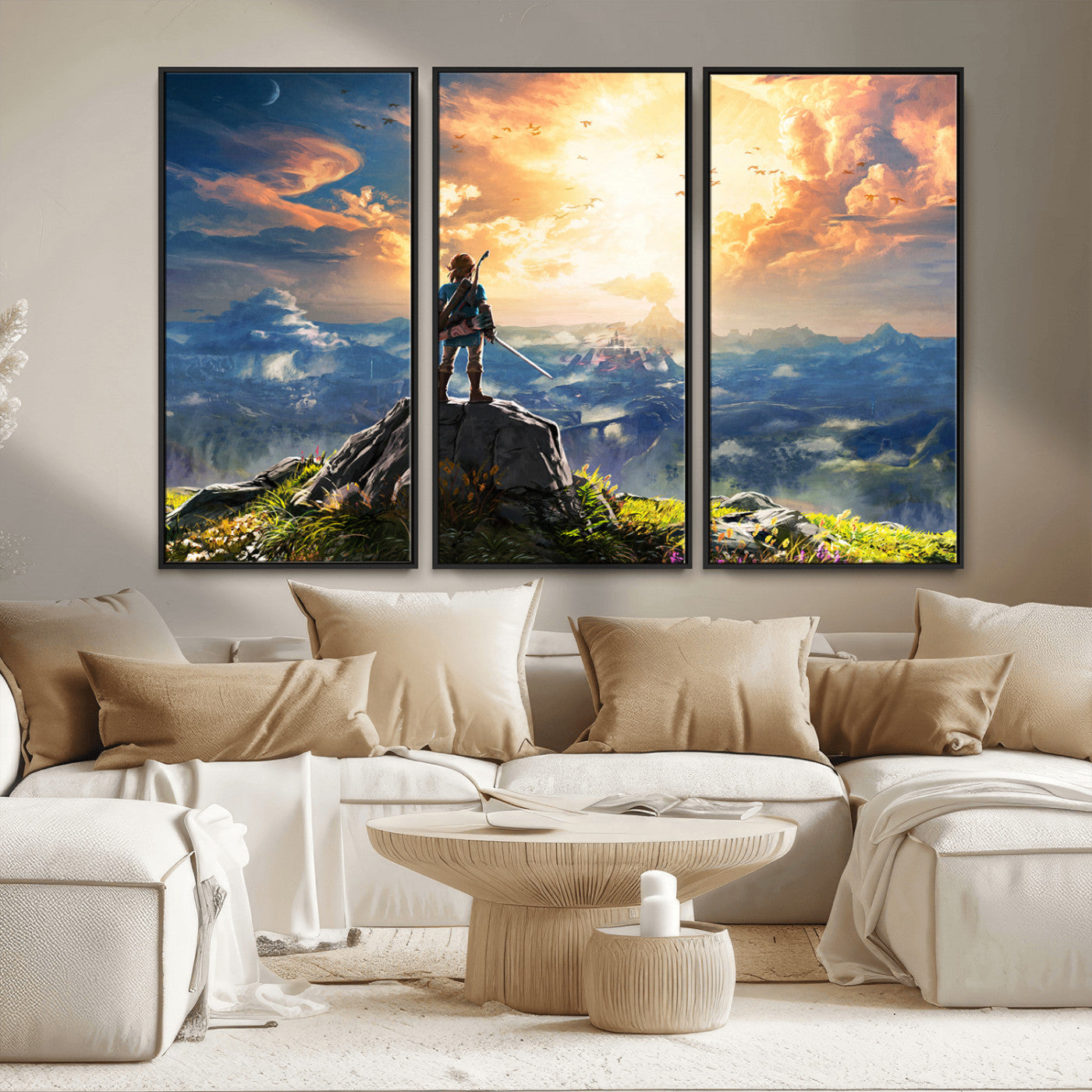 MGV-FC-48X32-3P - Legend of Zelda Breath of the Wild Game Wall Art Canvas, Legend of Zelda Canvas Print