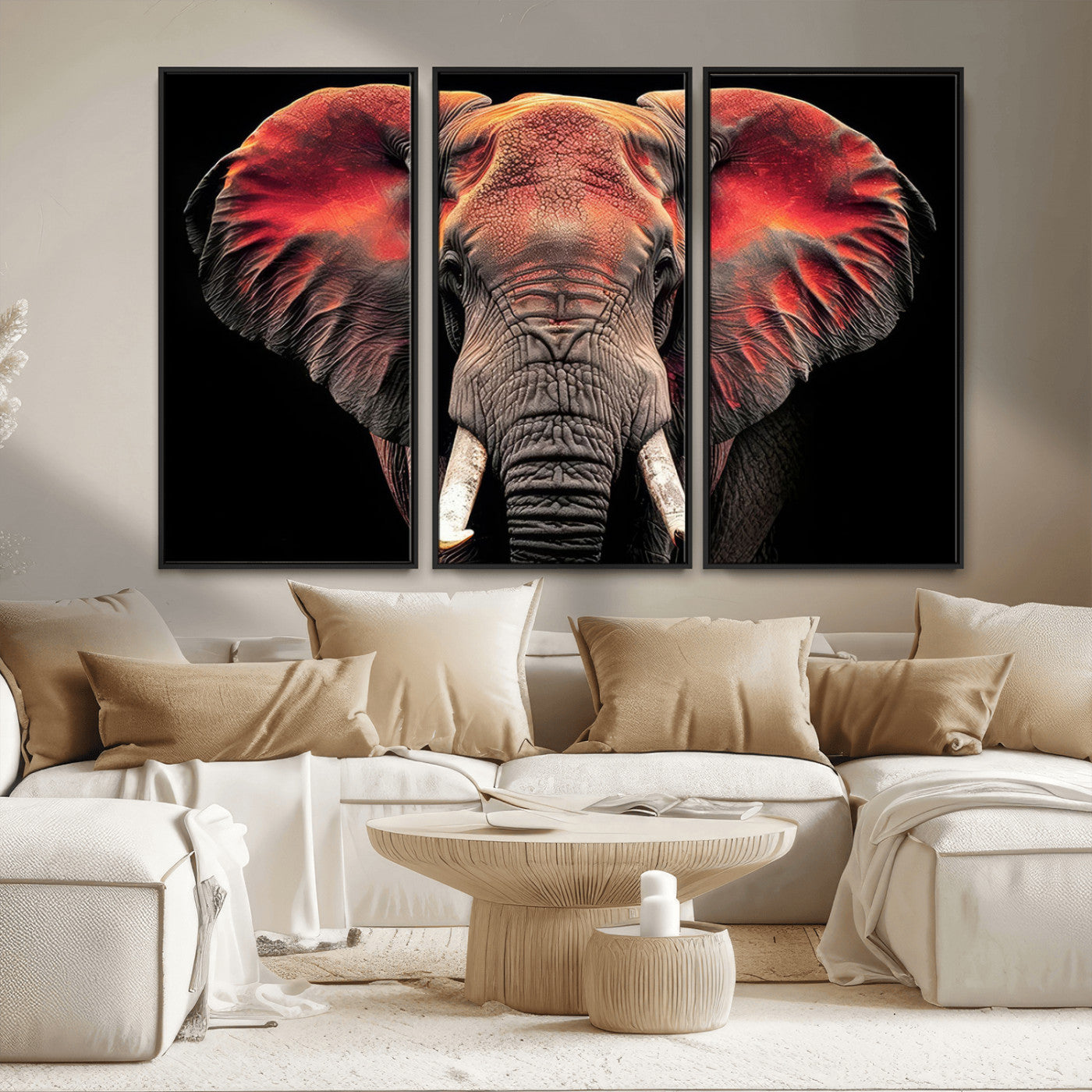 -Elephant Wall Art Canvas Print