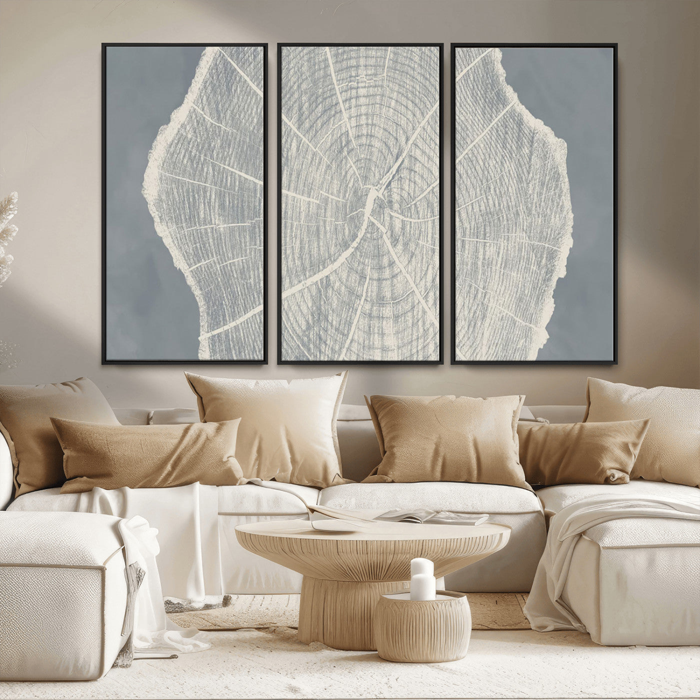 -Abstract Tree Ring Wall Art Canvas Print – Nature-Inspired, Ready to Hang, Modern Home Decor