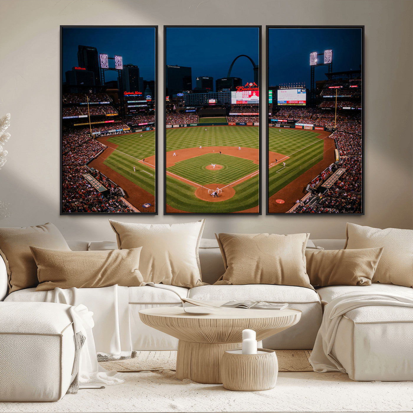 MGV-FC-48X32-3P - St. Louis Cardinals Baseball Team Print - Busch Stadium Wall Art Canvas Print