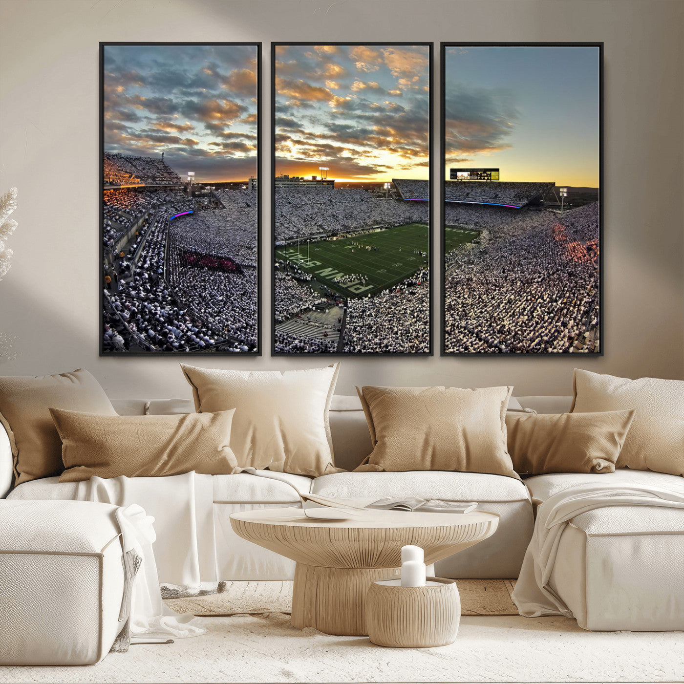 MGV-FC-48X32-3P - Beaver Stadium Wall Art - Penn State Stadium Wall Art | Penn Nittany Lions Football Match for Sport Room Decor