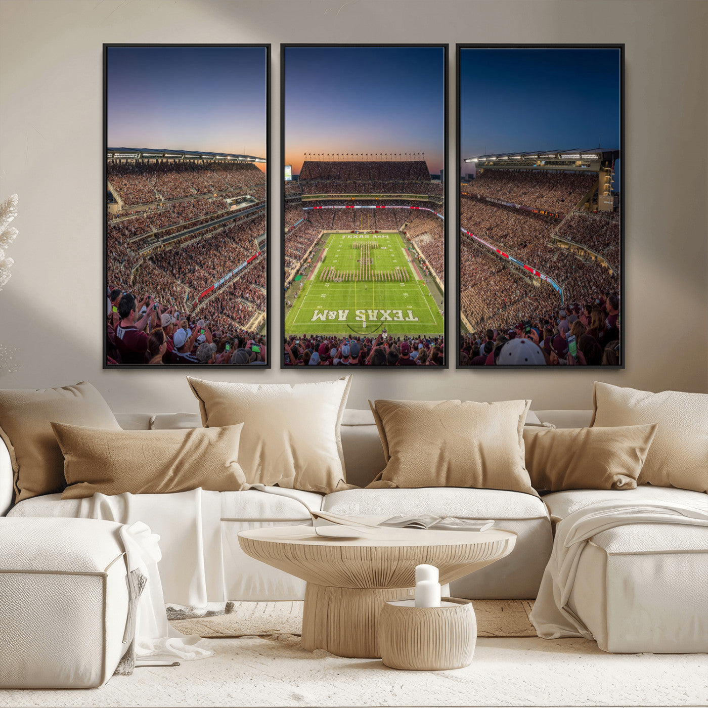MGV-FC-48X32-3P - Kyle Field Wall Art Print | Large Texas A&M Aggies Football Canvas Print for Sports Enthusiasts | Framed, Ready-to-Hang Stadium Decor