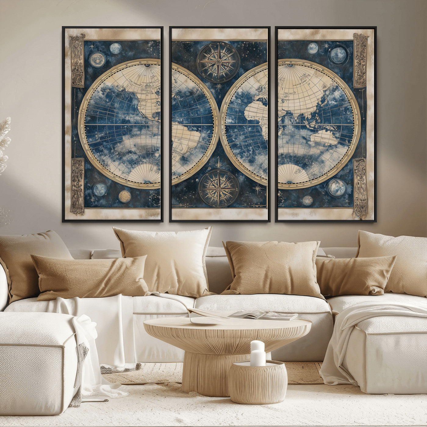 MGV-FC-48X32-3P - World Map Canvas Print