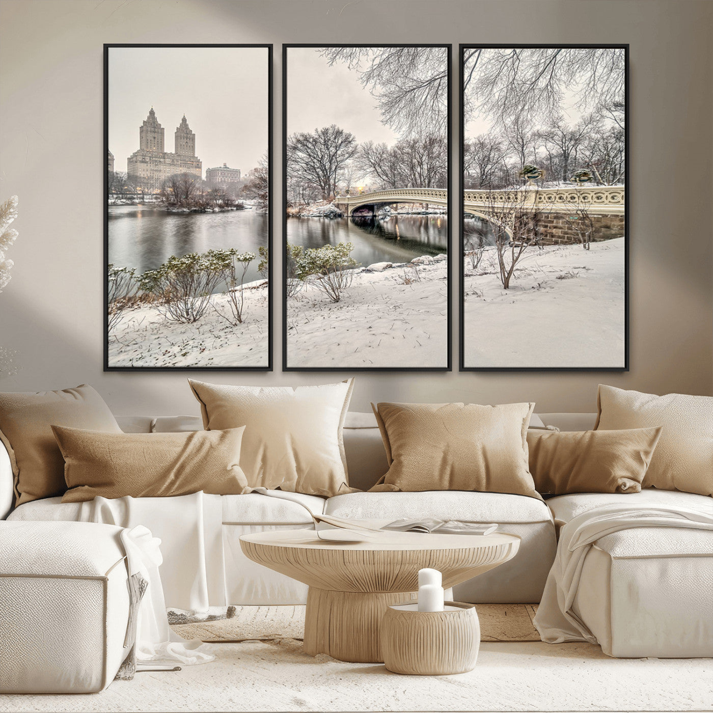 MGV-FC-48X32-3P - The Bow Bridge in Central Park Canvas, The Bow Bridge Canvas Print