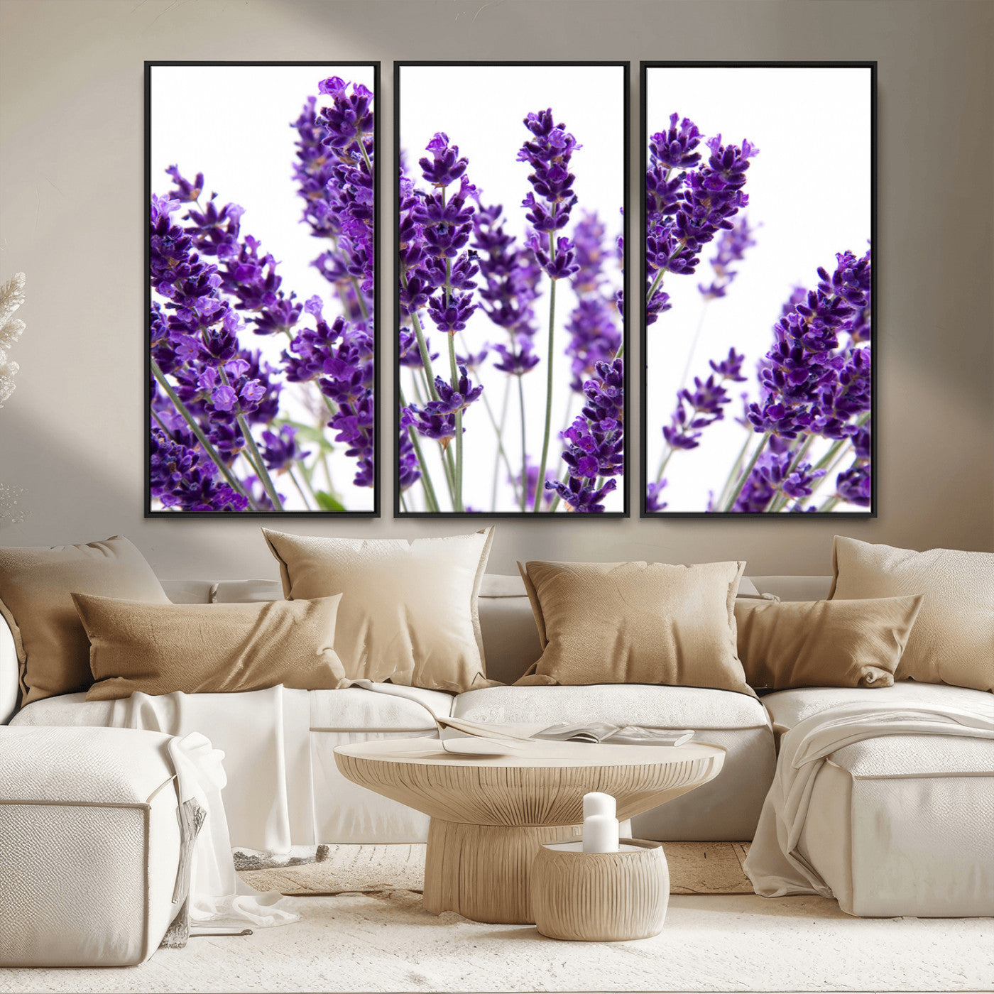 MGV-FC-48X32-3P - Lavender Flower Wall Art Canvas Print