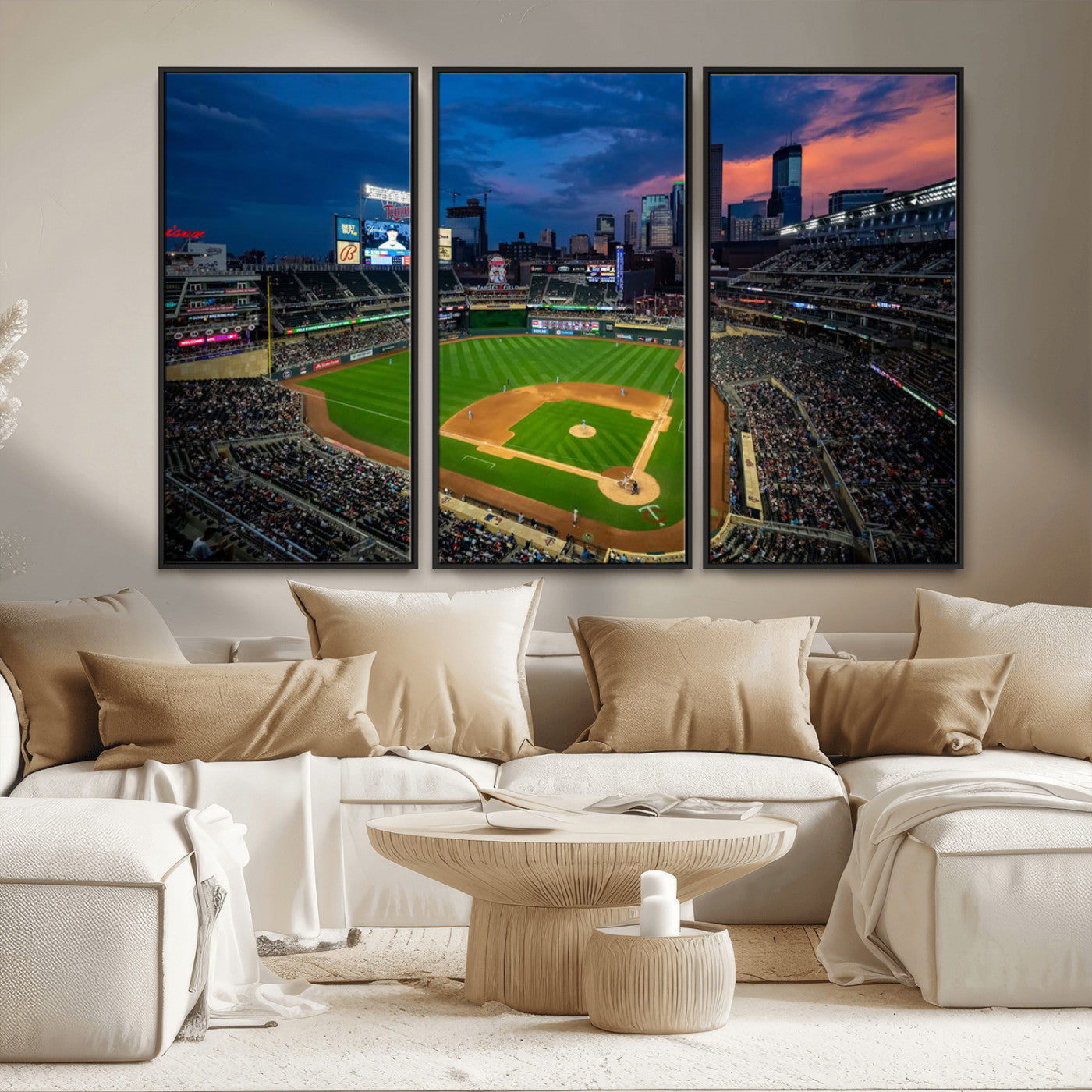 68222753-MGV-CV-36X24-Target Field Wall Art Canvas Print, Baseball Stadium Print, Minneapolis Major League Baseball's Minnesota Twins