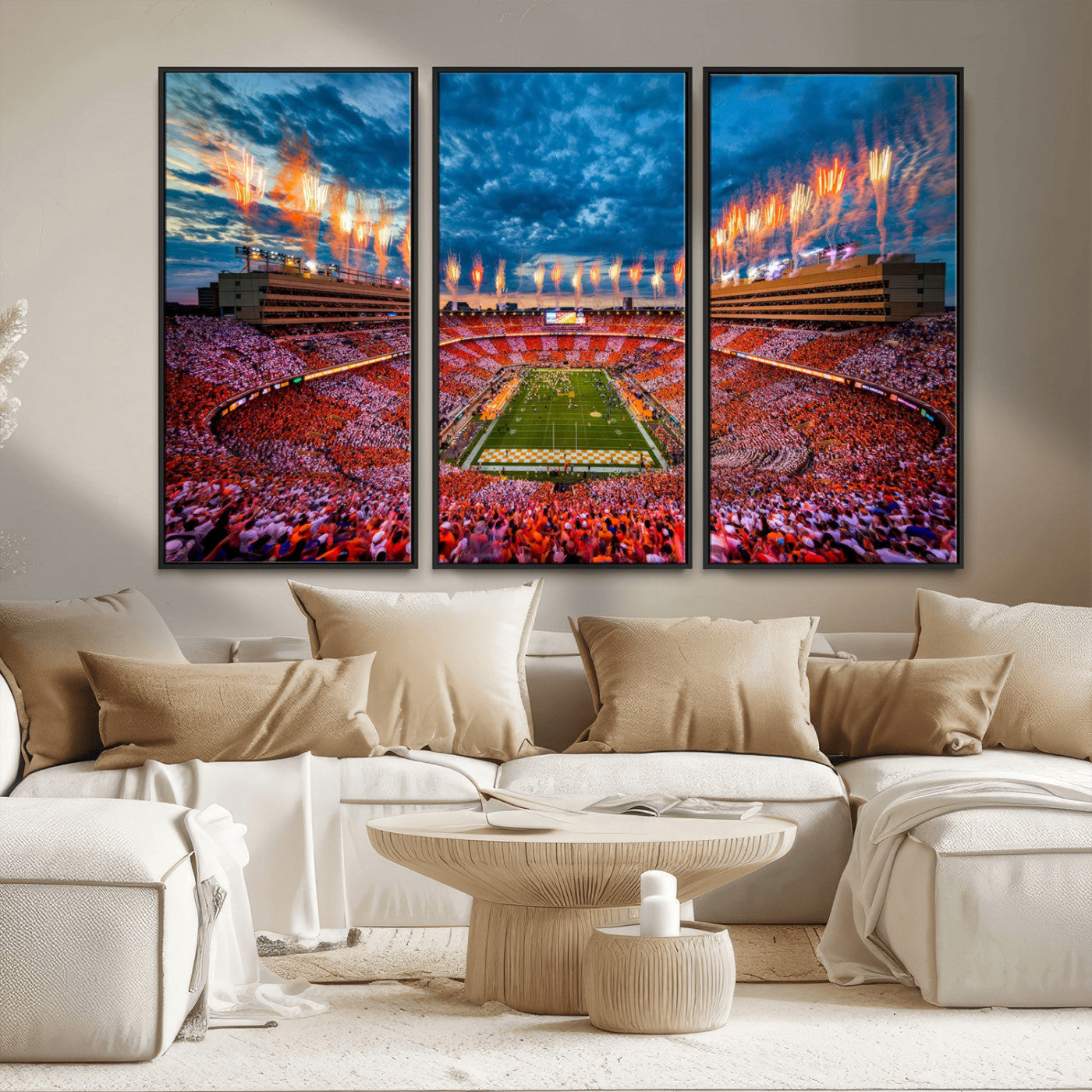 Tennessee Neyland Stadium Wall Art Print, Sports Arena Canvas Wall Art, Panoramic Stadium Canvas Print, Modern Athletic Field Art Printing