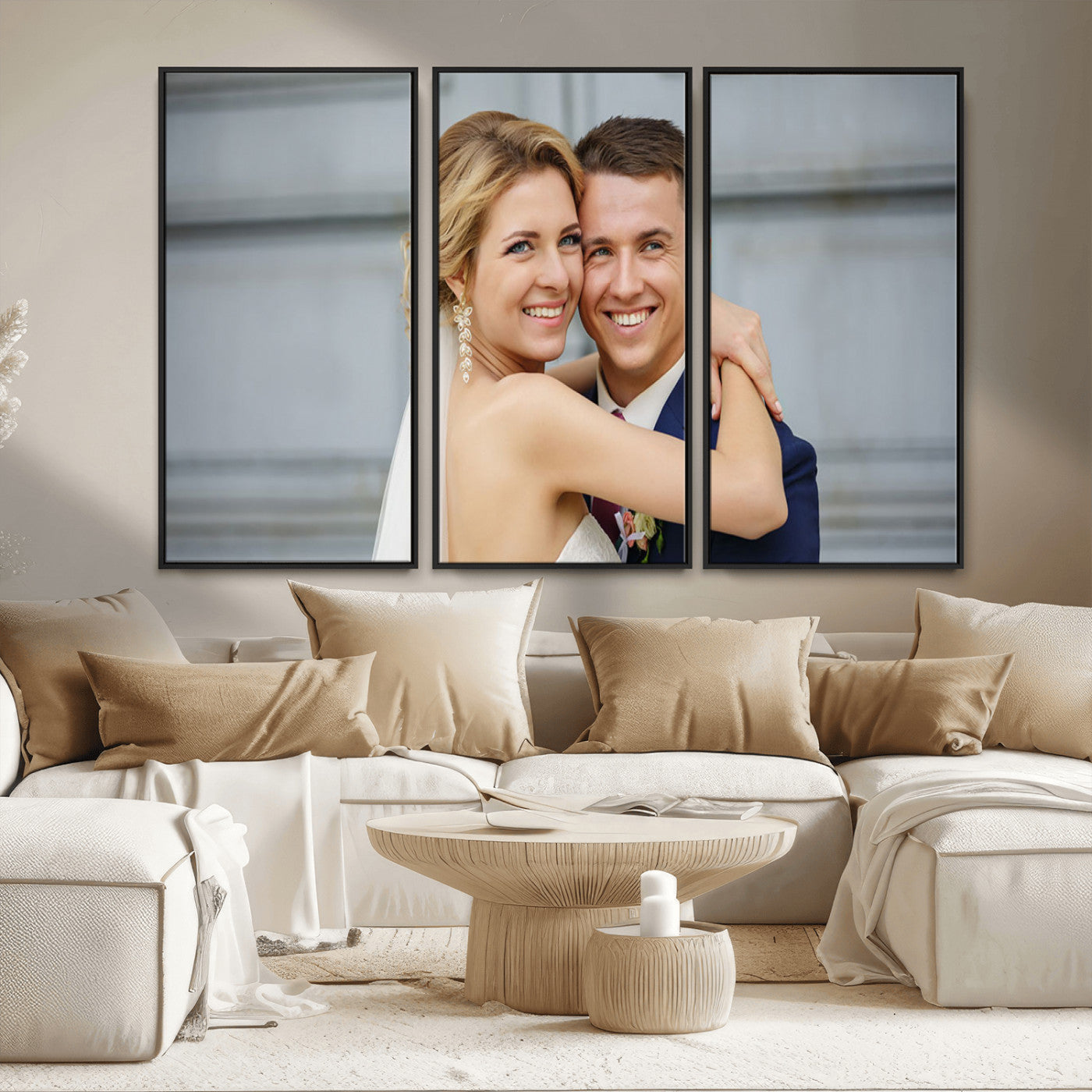 MGV-FC-48X32-3P - Create Your Own Photo Framed Canvas Print - Custom Personalized Wall Art Print for Gift