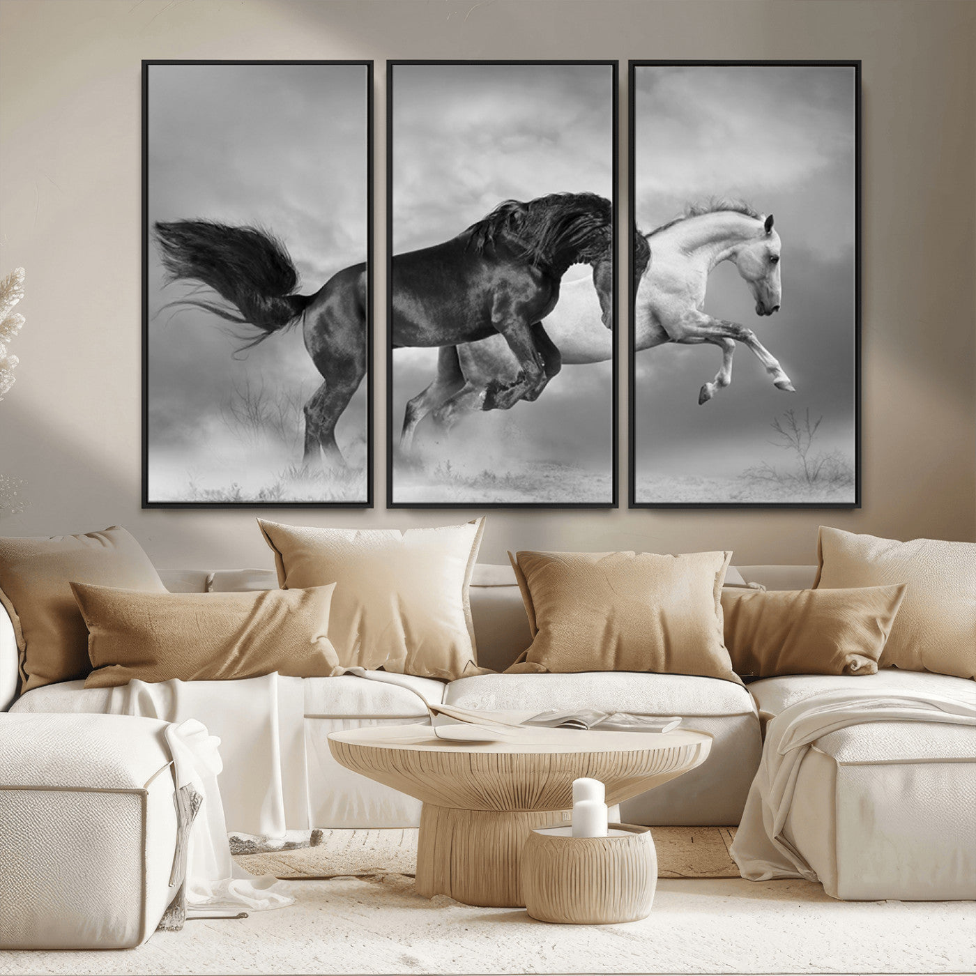 MGV-FC-48X32-3P - Wild Horses Wall Art Canvas Print