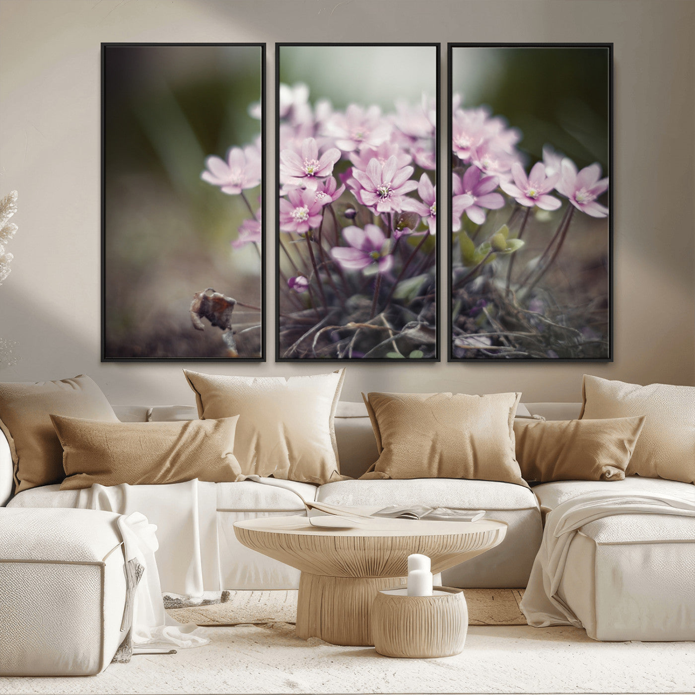 MGV-FC-48X32-3P - Pink Wild Flower Canvas Print