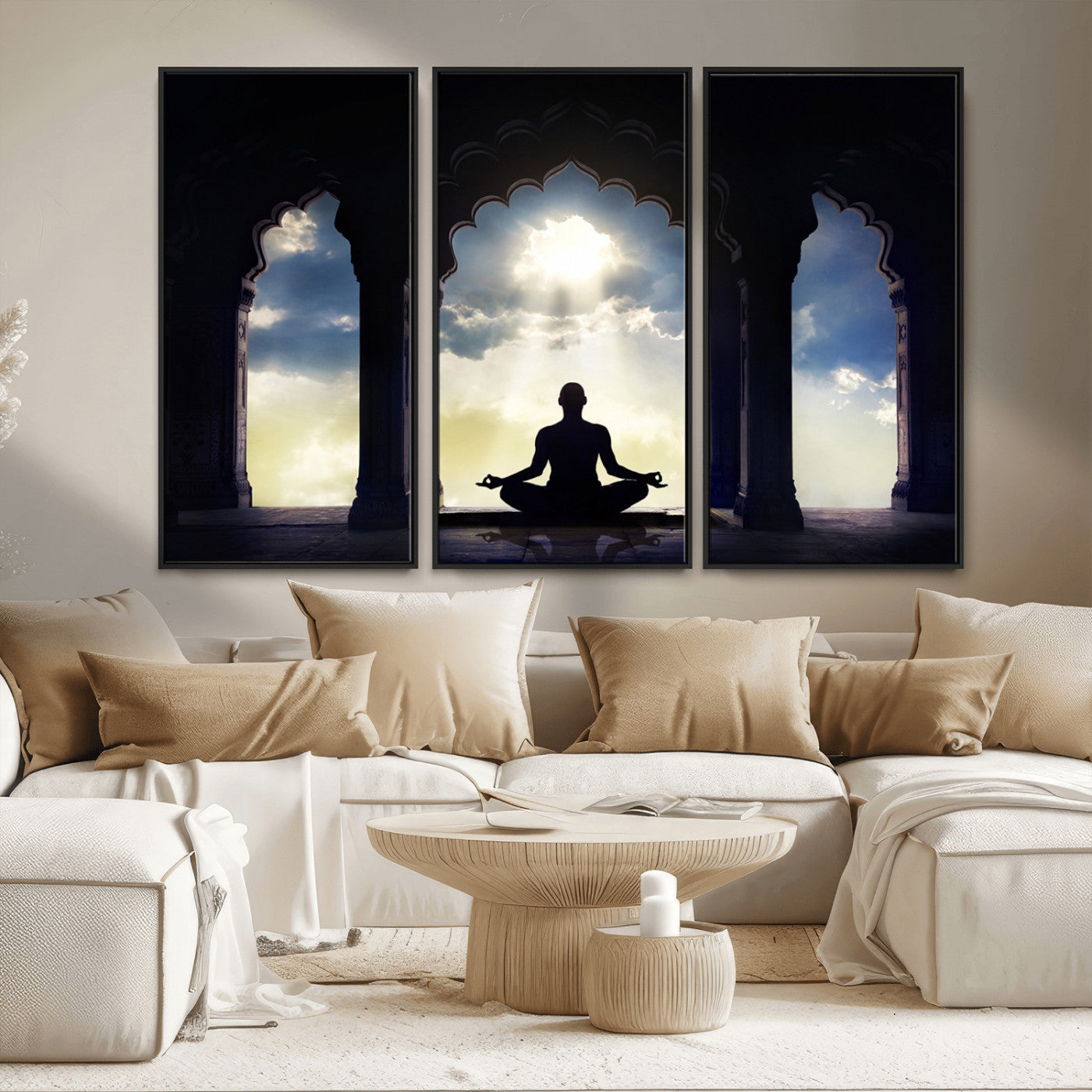MGV-FC-48X32-3P - Women and Yoga Wall Art Canvas Print