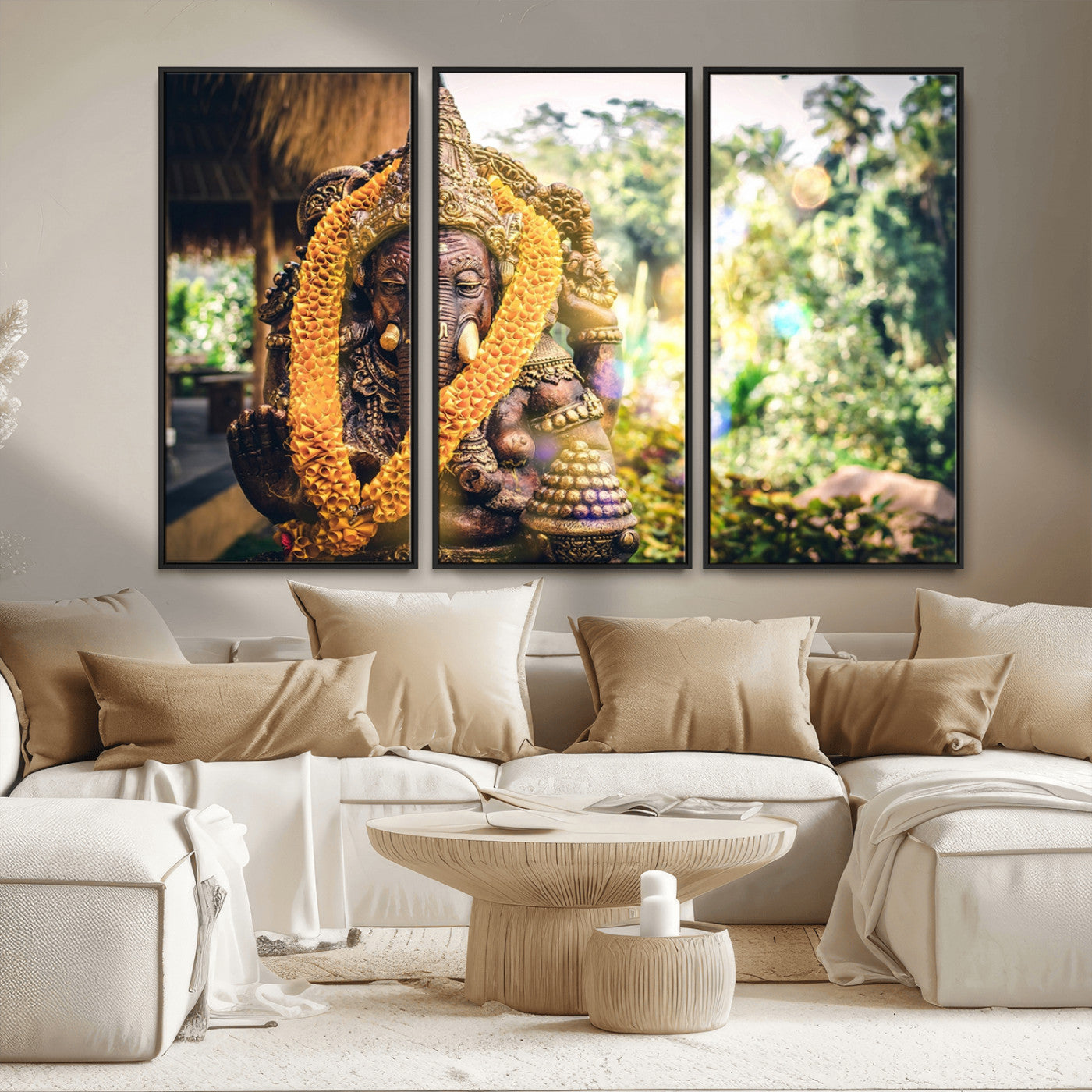 MGV-FC-48X32-3P - Hinduism Statue Wall Art Canvas Print