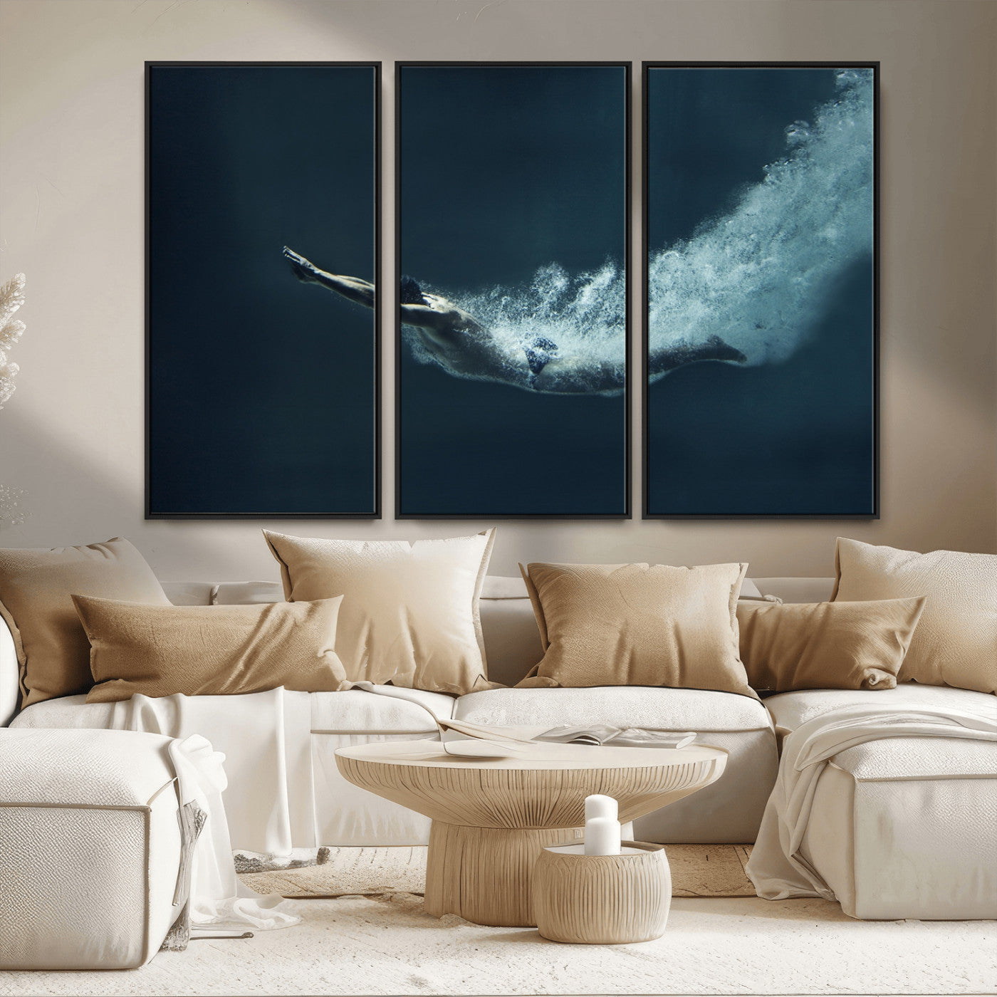 MGV-FC-48X32-3P - Swimmer Wall Art Canvas Print
