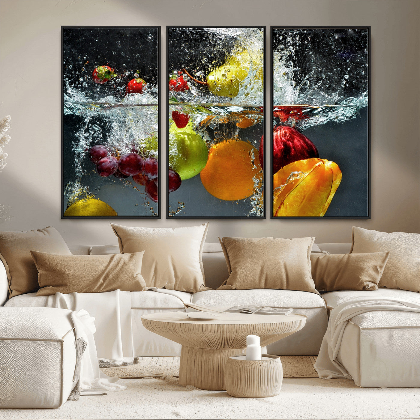 MGV-FC-48X32-3P - Kithen Vegetables World Wall Art Canvas Print