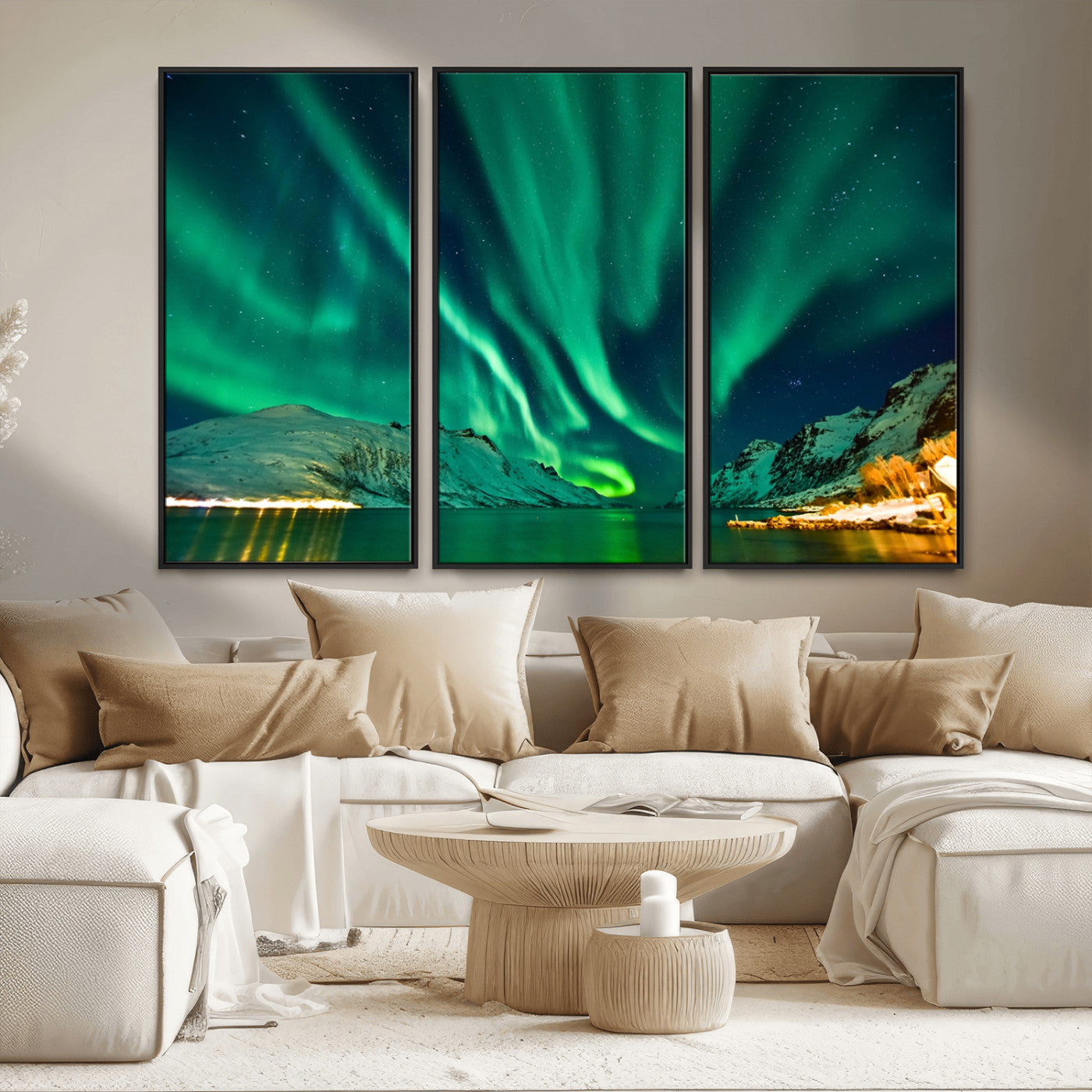 MGV-FC-48X32-3P - Northern Lights Wall Art Canvas Print
