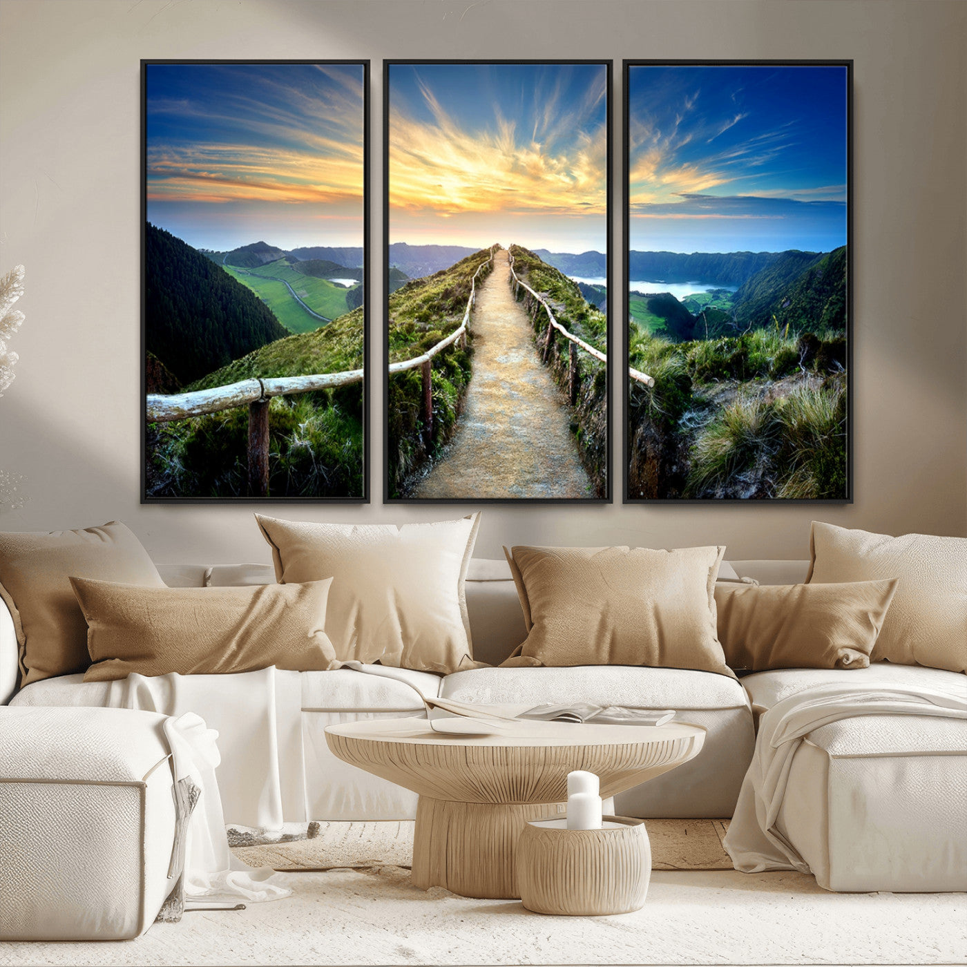 MGV-FC-48X32-3P - Mountain Landscape Wall Art Canvas Print