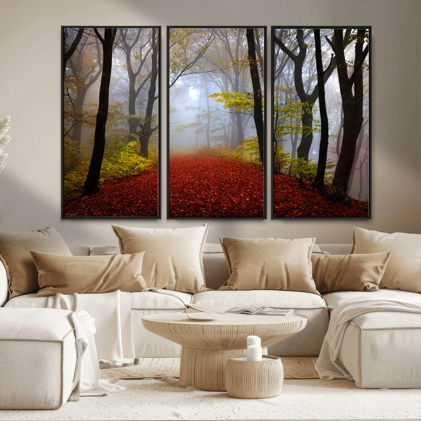 MGV-FC-48X32-3P - Foggy Forest Wall Art Landscape Canvas Print