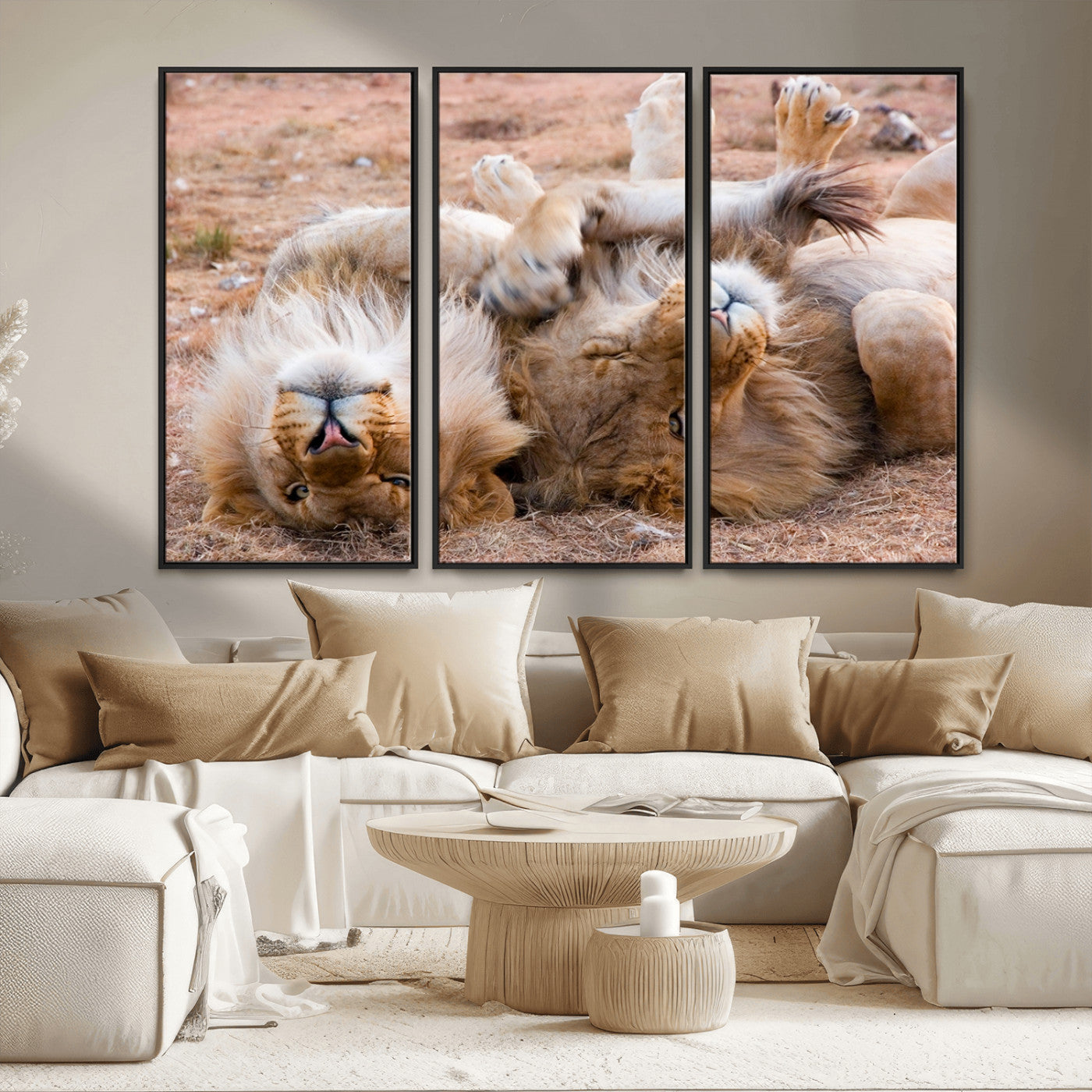 MGV-FC-48X32-3P - Animal Wall Art Lion Canvas Print