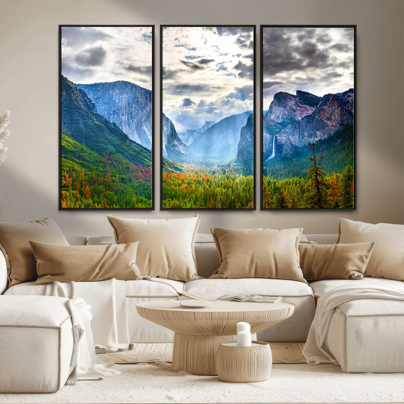 MGV-FC-48X32-3P - Yosemite National Park El Capitan Landscape Wall Art, Yosemite National Park El Capitan Canvas Print