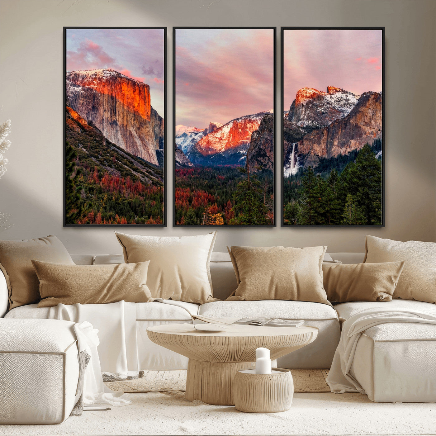 MGV-FC-48X32-3P - Yosemite Half Dome Wall Art Canvas Print El Capitan