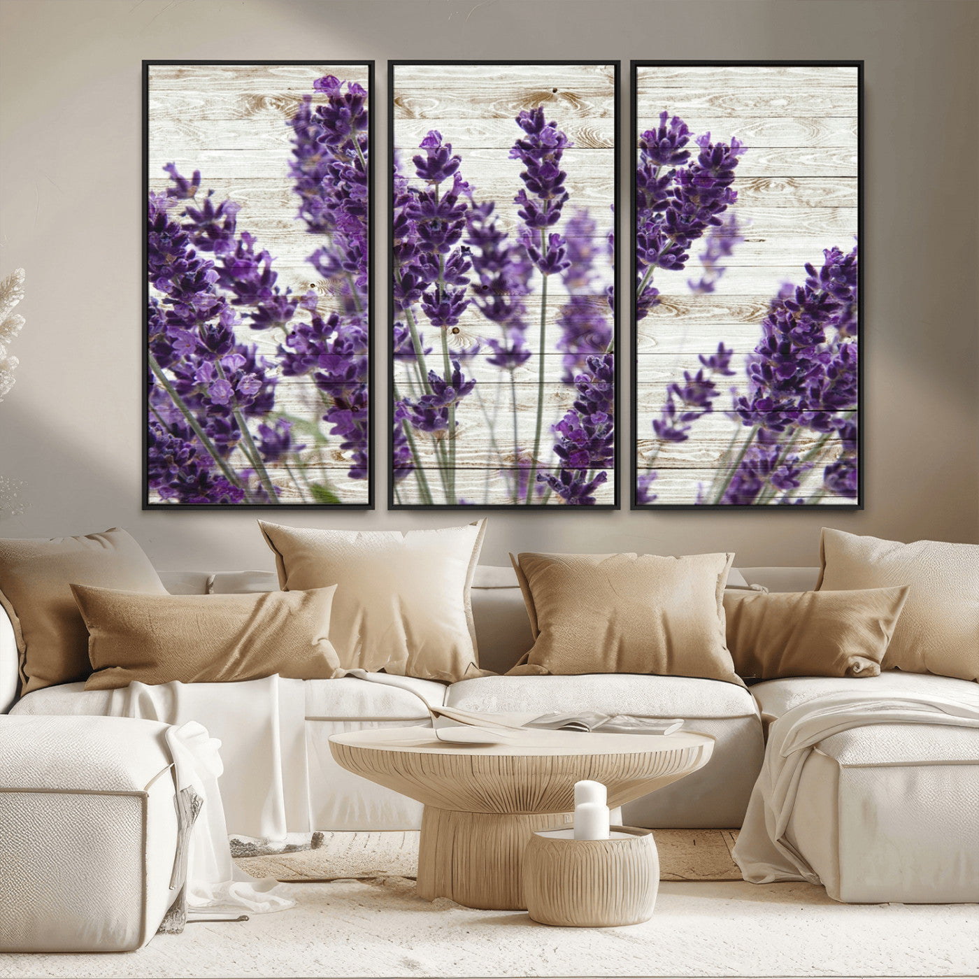 MGV-FC-48X32-3P - Lavender Canvas Wall Art Flower Print
