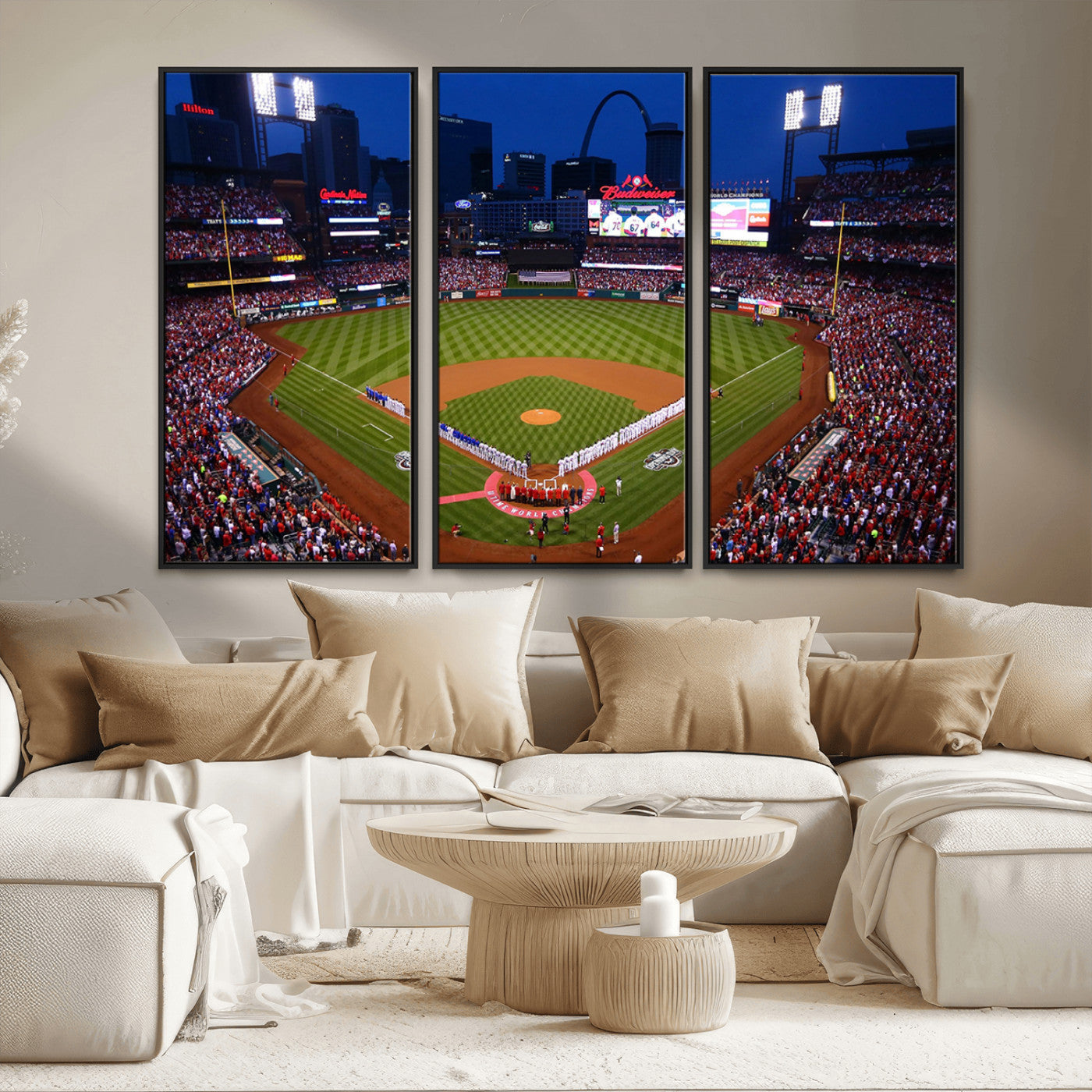 MGV-FC-48X32-3P - St. Louis Cardinals Baseball Team Print - Busch Stadium Wall Art Canvas Print