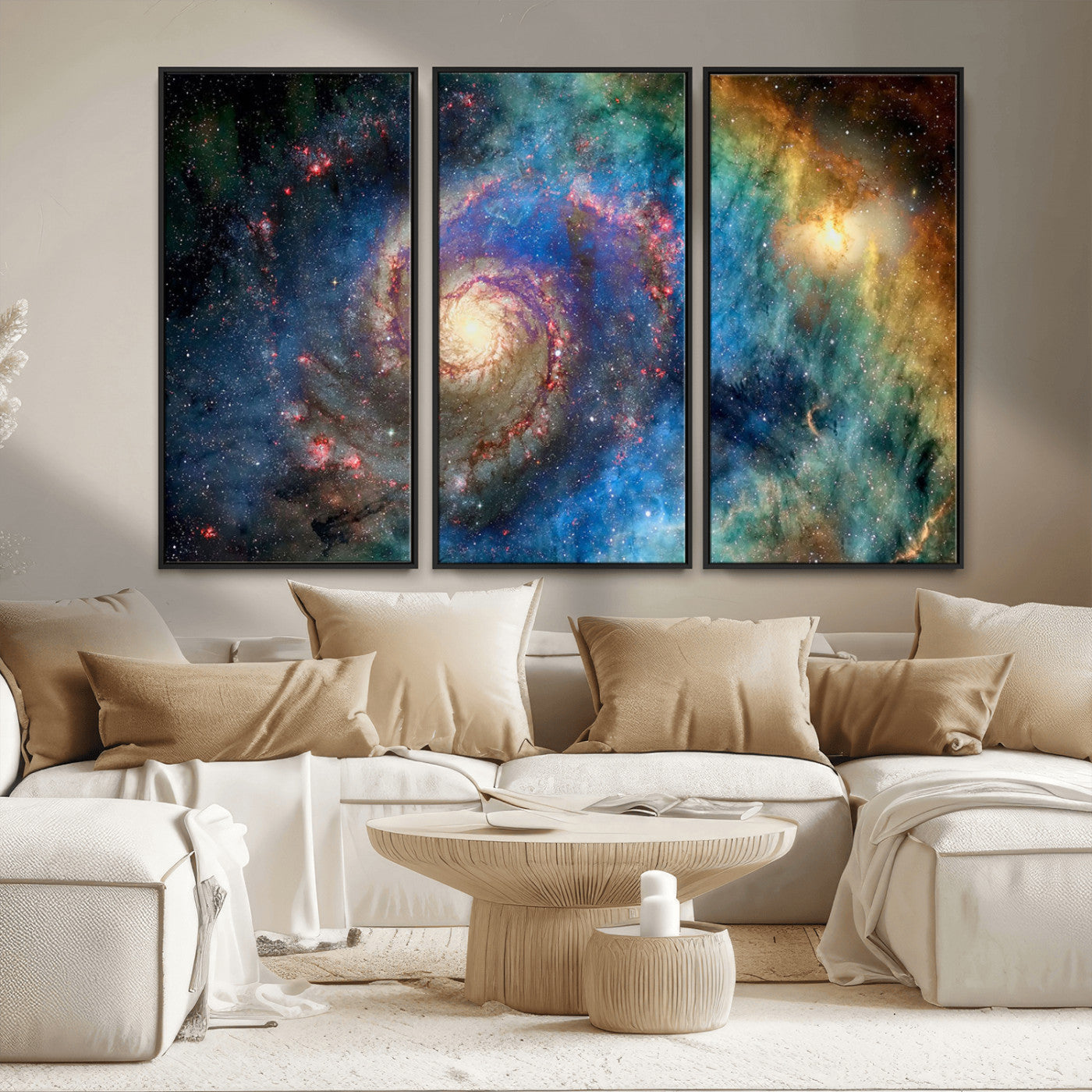MGV-FC-48X32-3P - Spiral Galaxy Wall Art Canvas Print