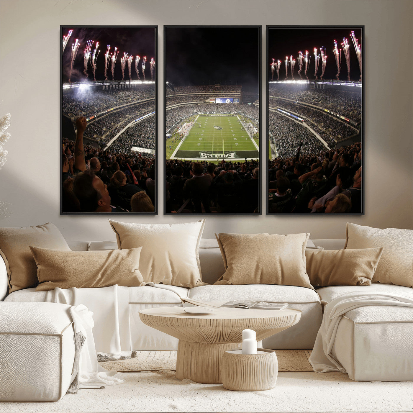 MGV-FC-48X32-3P - Eagles Field Stadium Wall Art - Philadelphia Eagles Football Team Print - Philadelphia Lincoln