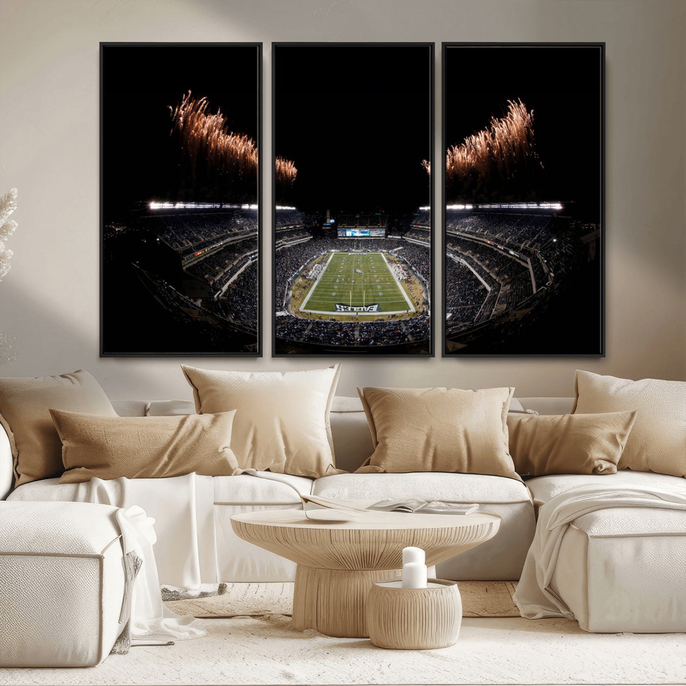 MGV-FC-48X32-3P - Eagles Field Stadium Wall Art | Philadelphia Eagles Football Team Print - Philadelphia Lincoln