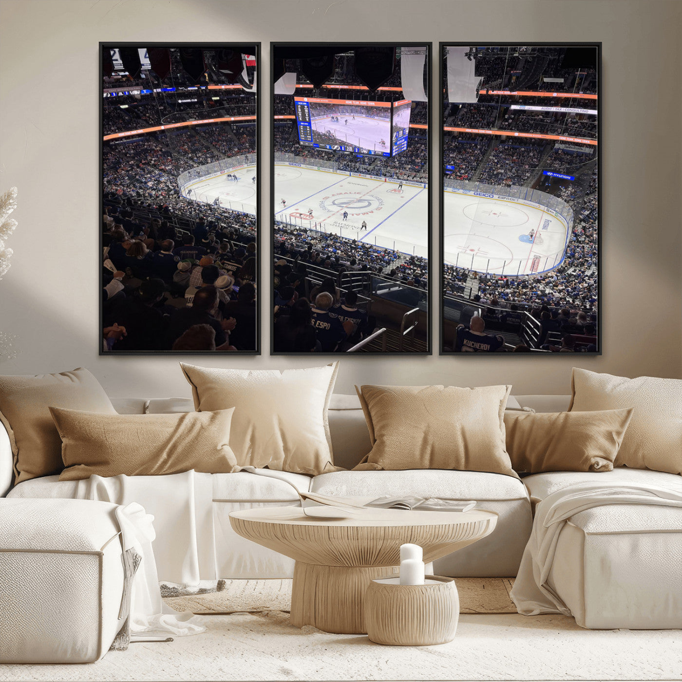 MGV-FC-48X32-3P - Amalie Arena Florida Wall Art Canvas Print - NHL Hockey Stadium Print