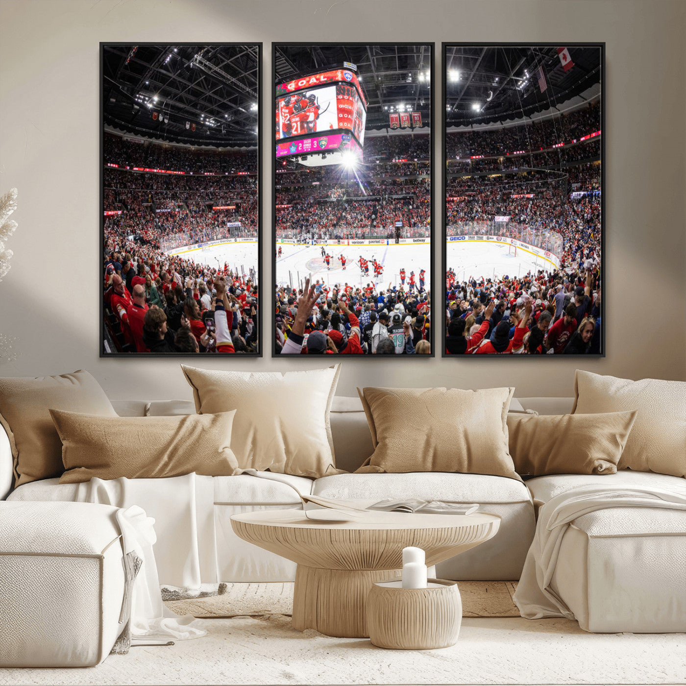 MGV-FC-48X32-3P - Amerant Bank Arena Wall Art Canvas Print - Basketball Arena Stadium Print
