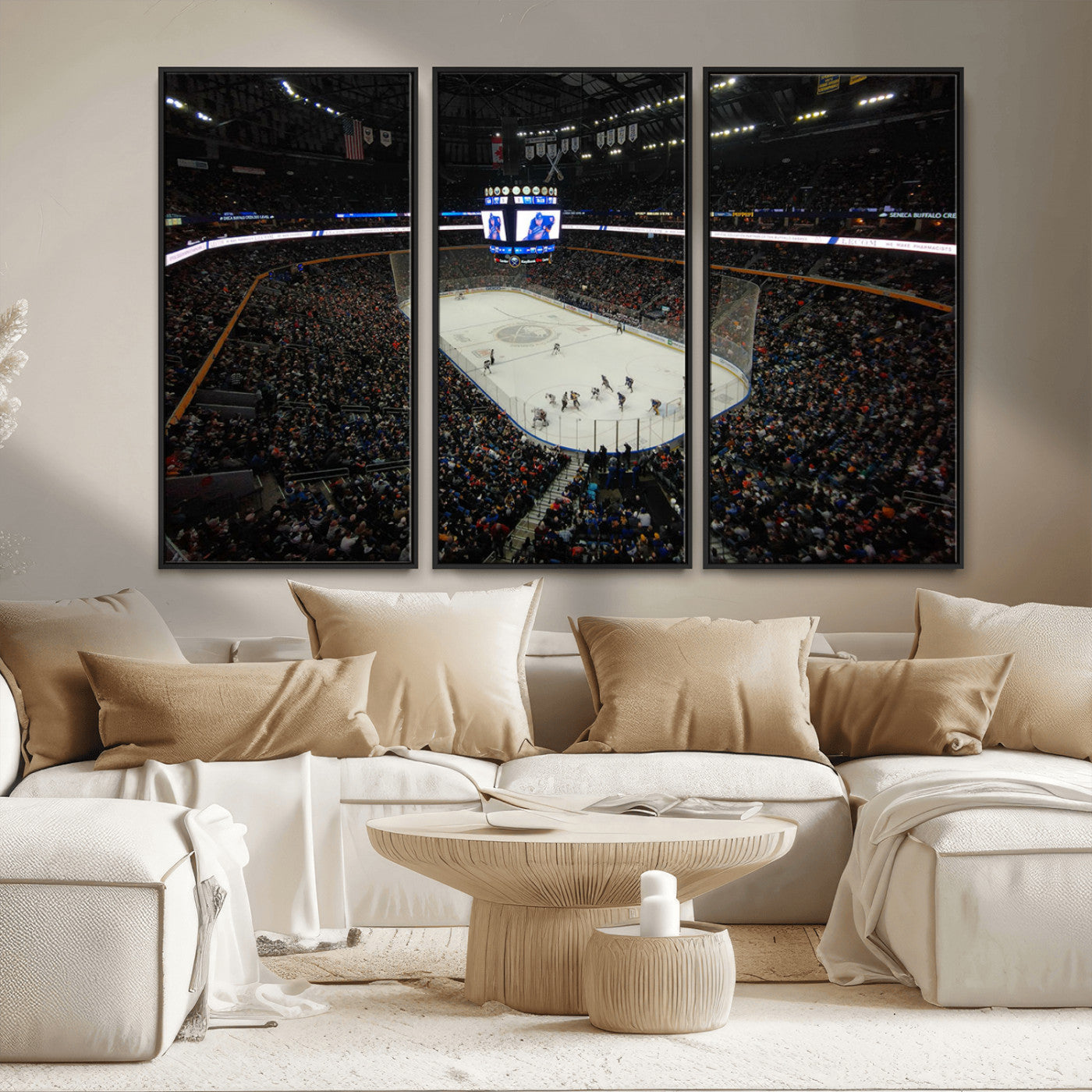 MGV-FC-48X32-3P - KeyBank Center New York Buffalo Sabres Hockey Stadium Canvas Print Wall Art