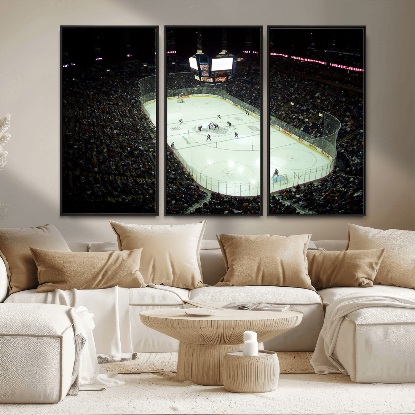 MGV-FC-48X32-3P - Nationwide Arena Ohio Columbus Blue Jackets Hockey Stadium Canvas Print Wall Art