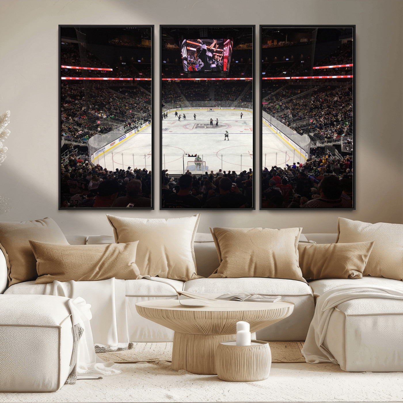MGV-FC-48X32-3P - T Mobile Arena Paradise Nevada Vegas Golden Knights Ice Hockey Stadium Canvas Print Wall Art