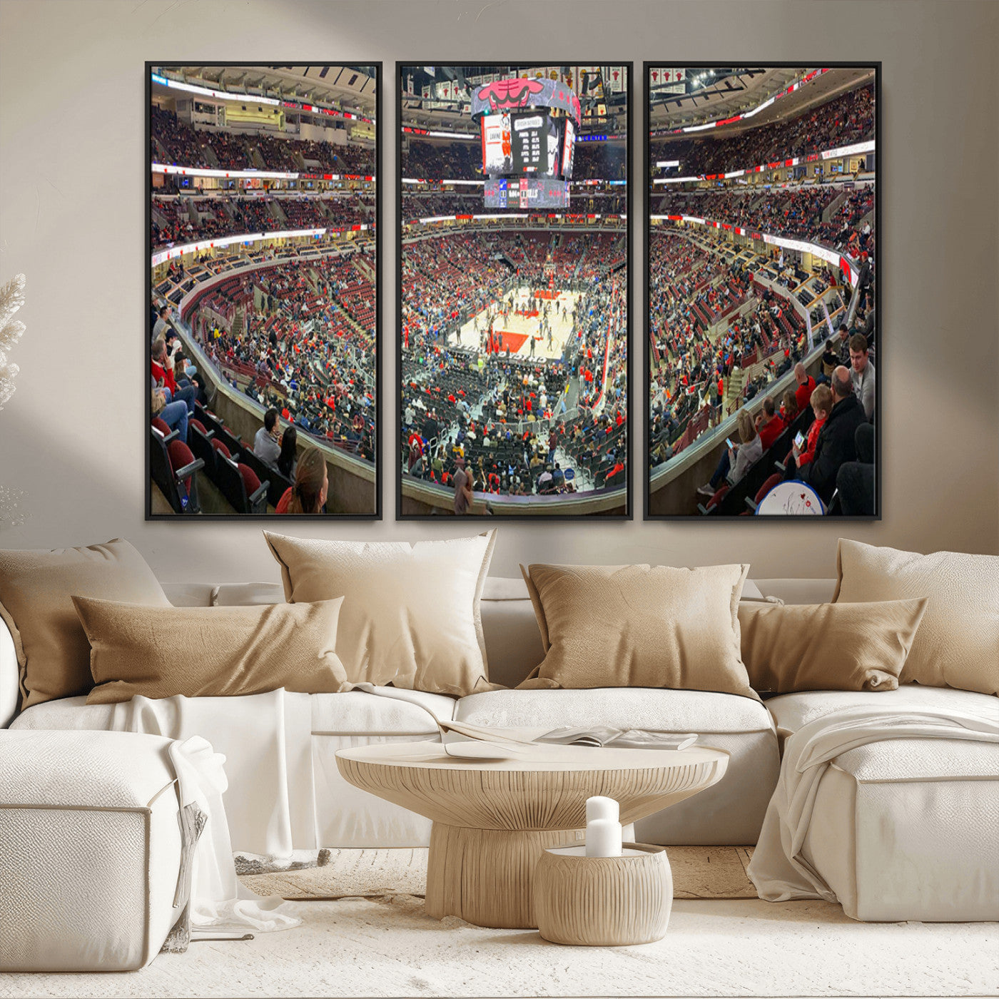 MGV-FC-48X32-3P - United Center Chicago Bulls Stadium Wall Art Canvas Print