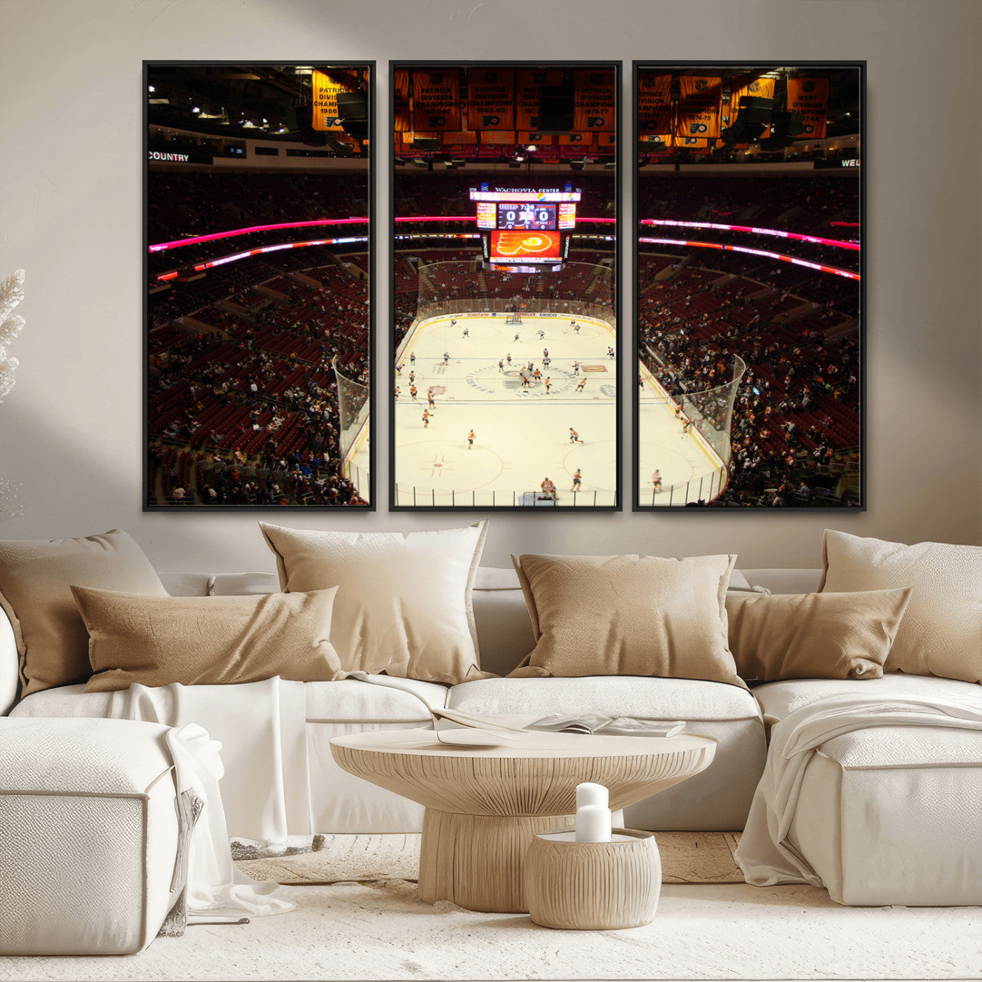 MGV-FC-48X32-3P - Wachovia Center Priort of Lyers Game Ice Hockey Stadium Canvas Print, Lyers Game Ice Hockey Stadium