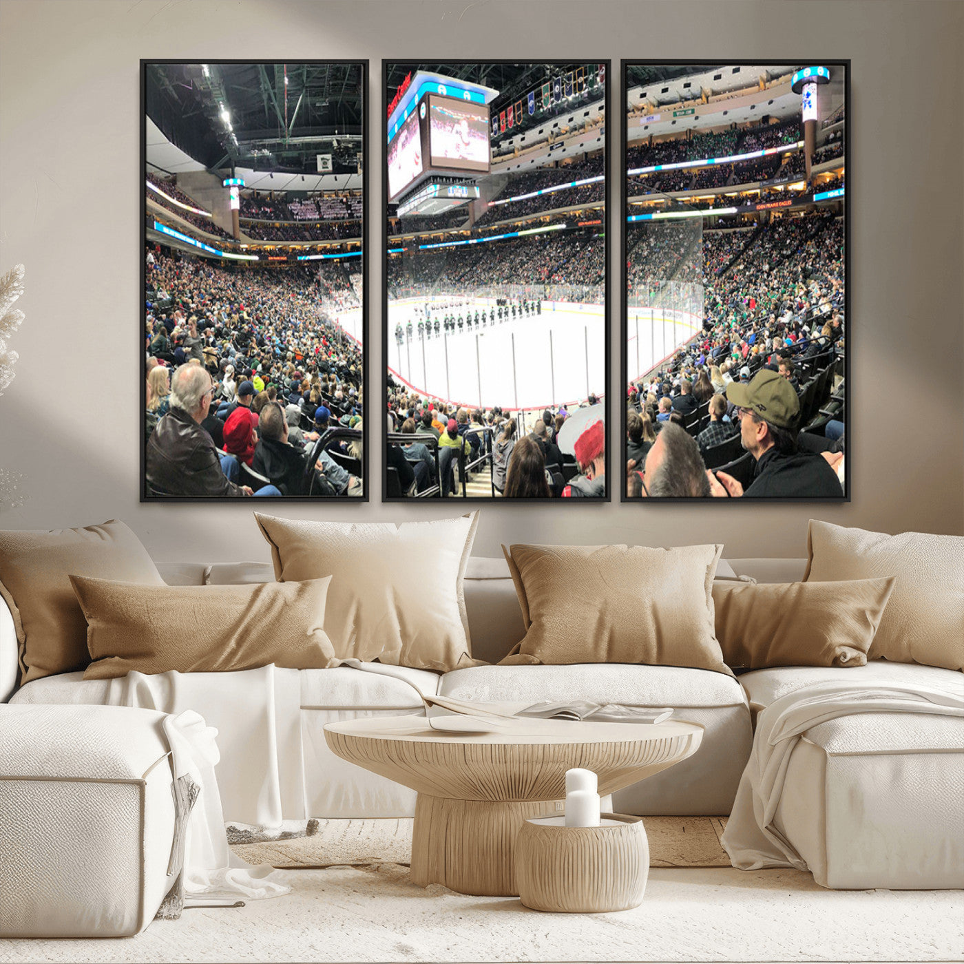 MGV-FC-48X32-3P - Xcel Energy Center St Paul Minnesota Wild Ice Hockey Stadium Canvas, Minnesota Wild Ice Hockey
