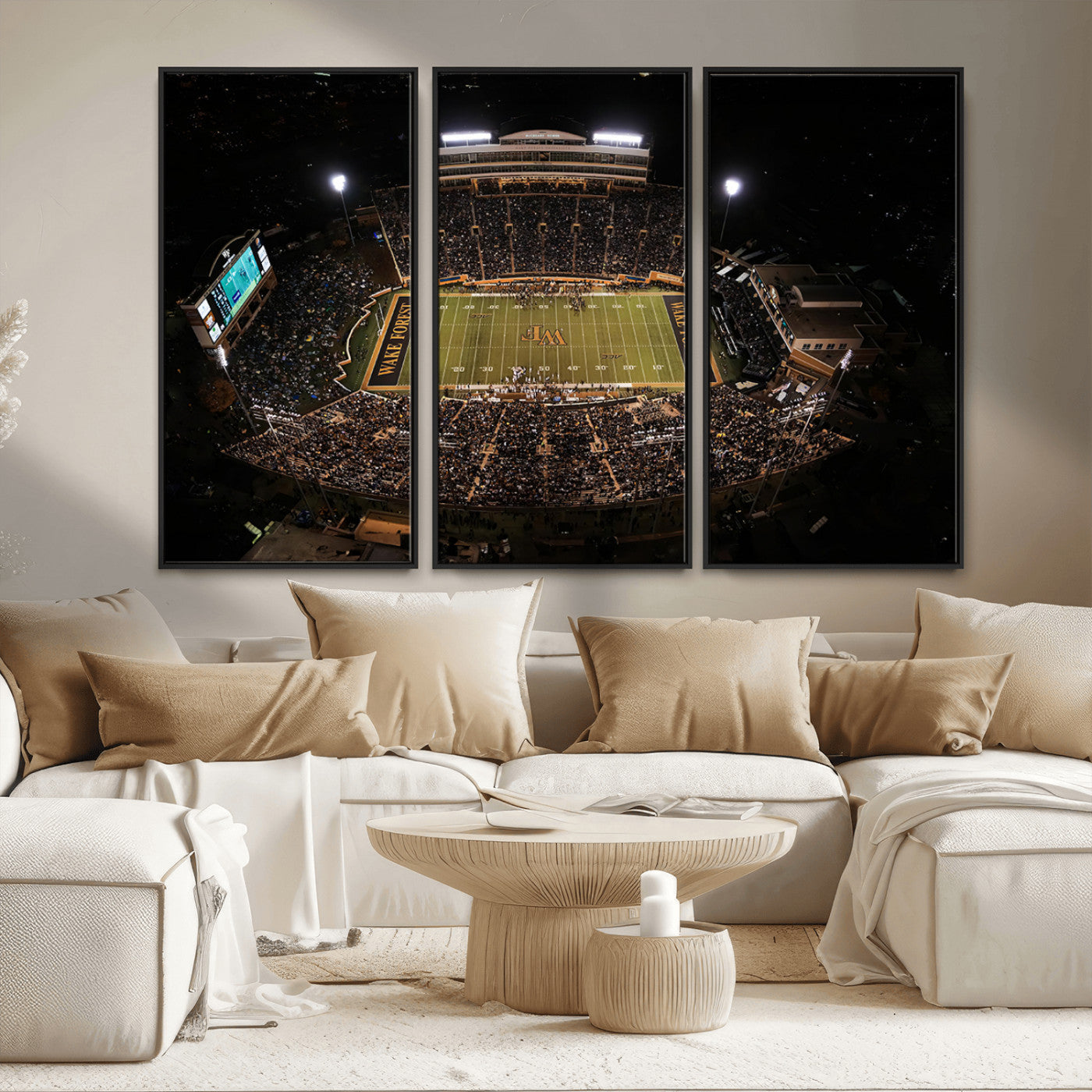 MGV-FC-48X32-3P - Wake Forest University Demon Deacons Canvas Printi, Football Team Print - Winston-Salem Allegacy