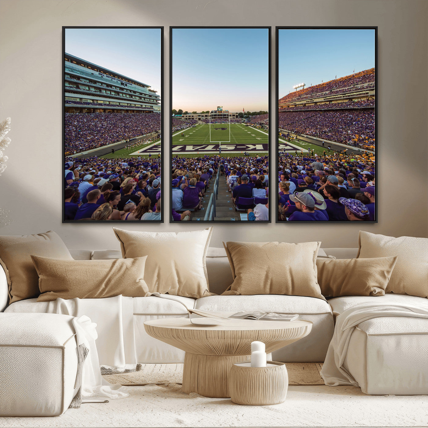 MGV-FC-48X32-3P - Kansas State University Wildcats Football Team Print - Manhattan Bill Snyder Family Football Stadium
